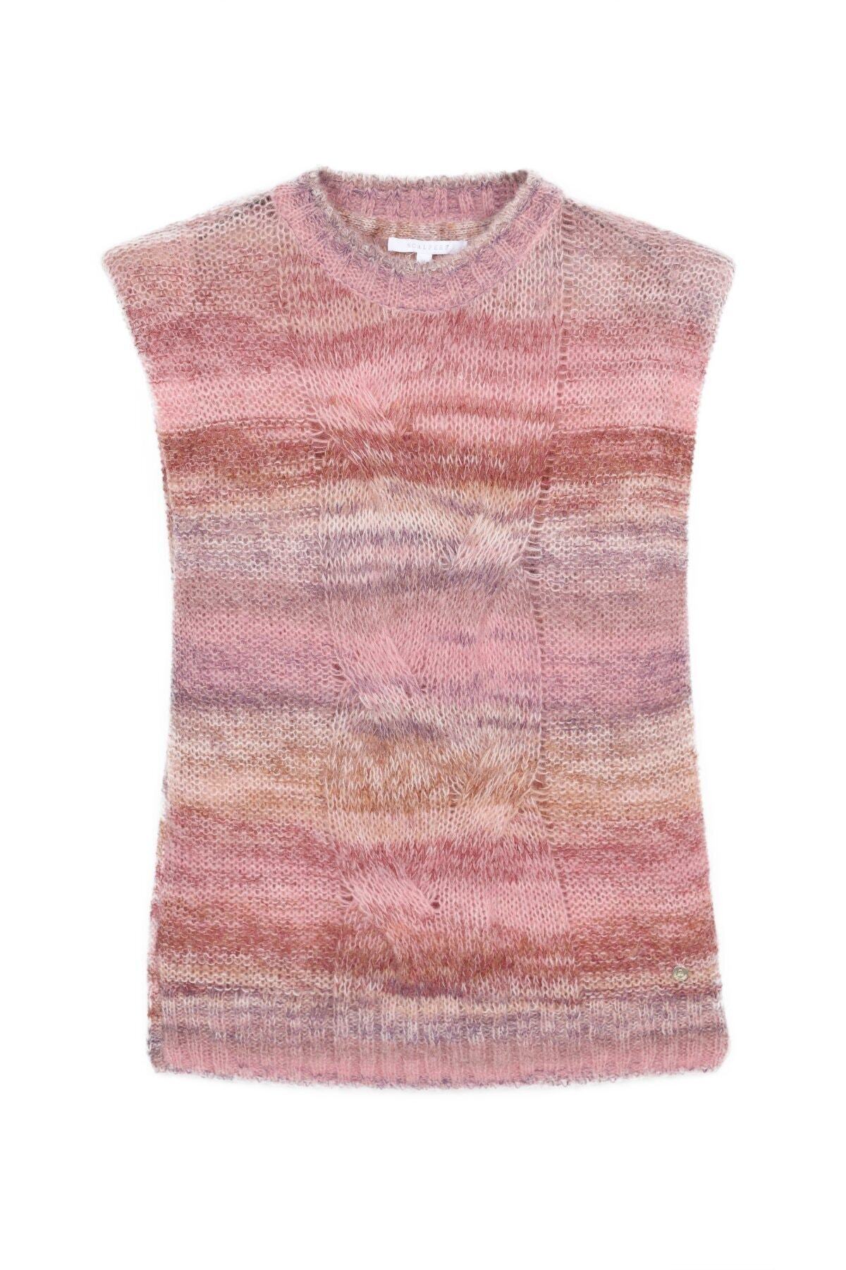 SCALPERS Kadın Çizgili Triko Yelek