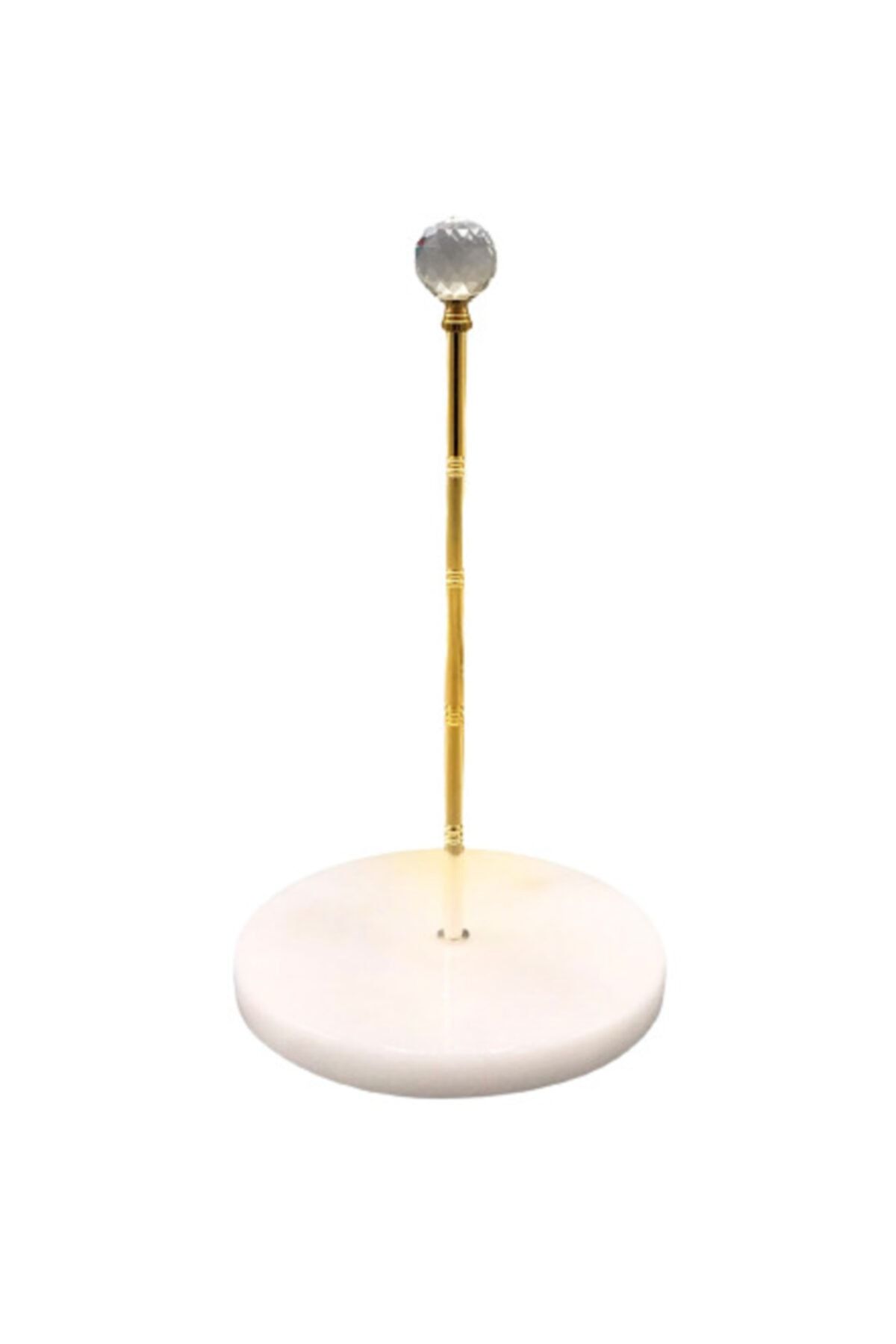MIARIK DESIGN & DEKORASYON Beyaz Mermer Kristal Peçetelik Havluluk (gold Altın)