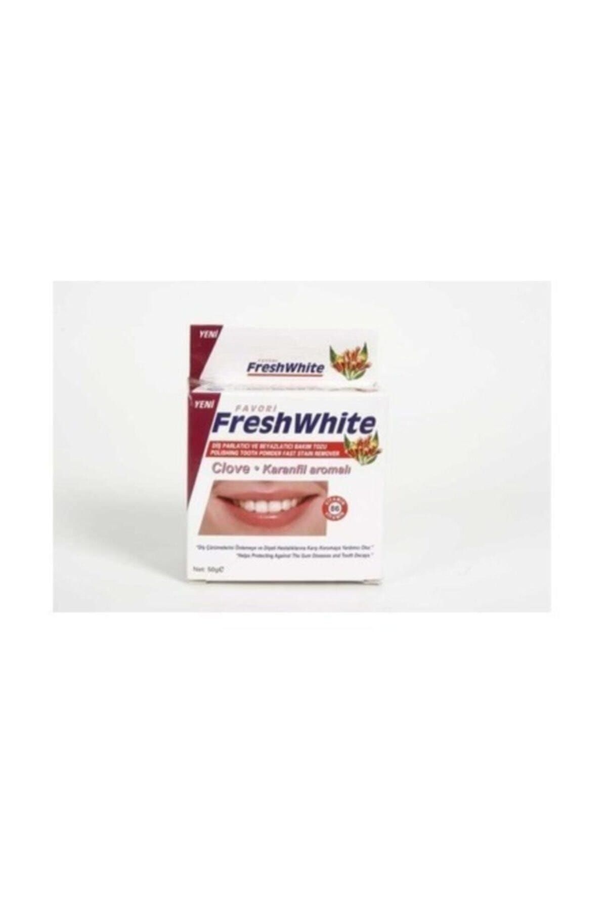 Fresh White Diş Parlatıcı Ve Beyazlatıcı Bakım Tozu Karanfil Aromalı 50g