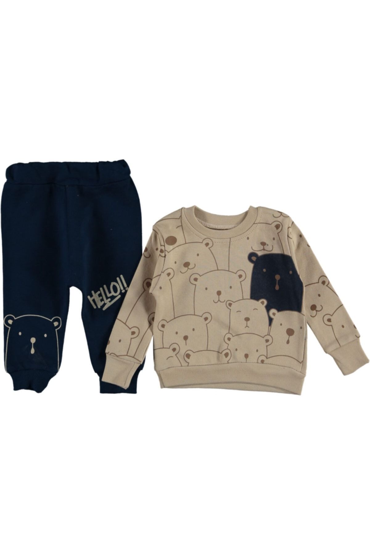 Guncuk Kids Ayıcık Baskılı Bebek Takım