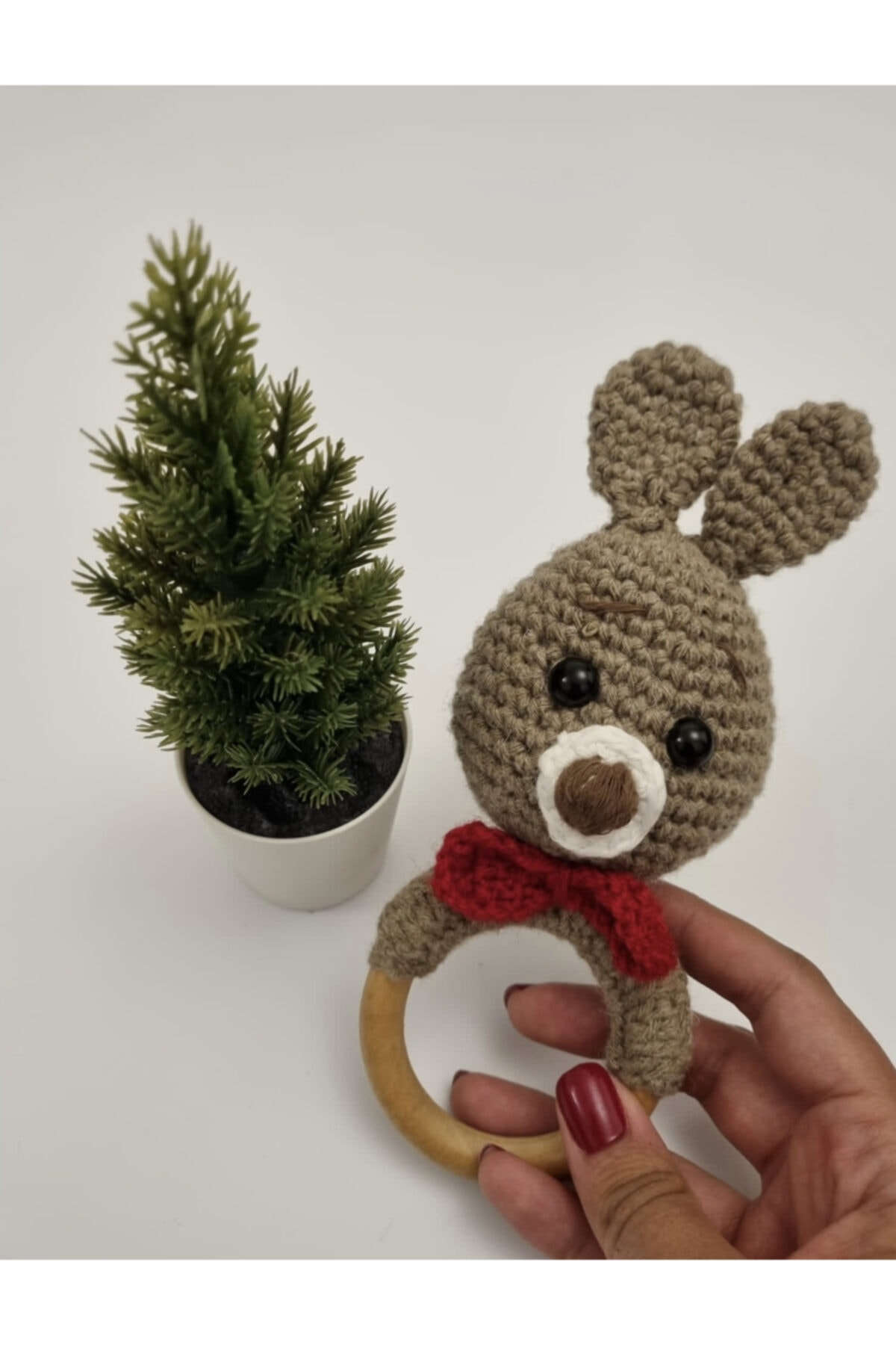 babyraise Amigurumi Ayıcık Diş Kaşıyıcı Çıngırak