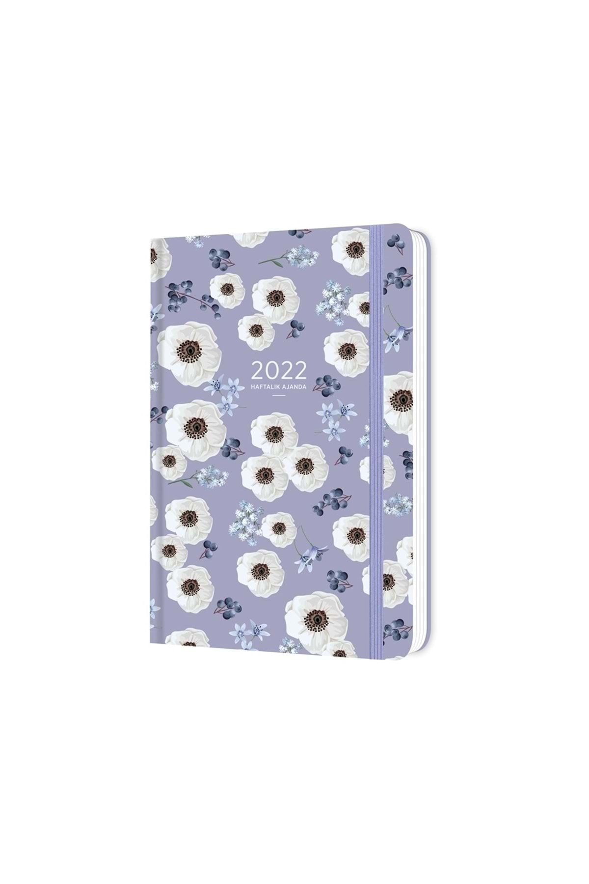 KESKİN COLOR 2022 Yılı Haftalık Ajanda (15x21) Cm Sert Kapak 84 Yaprak Lila