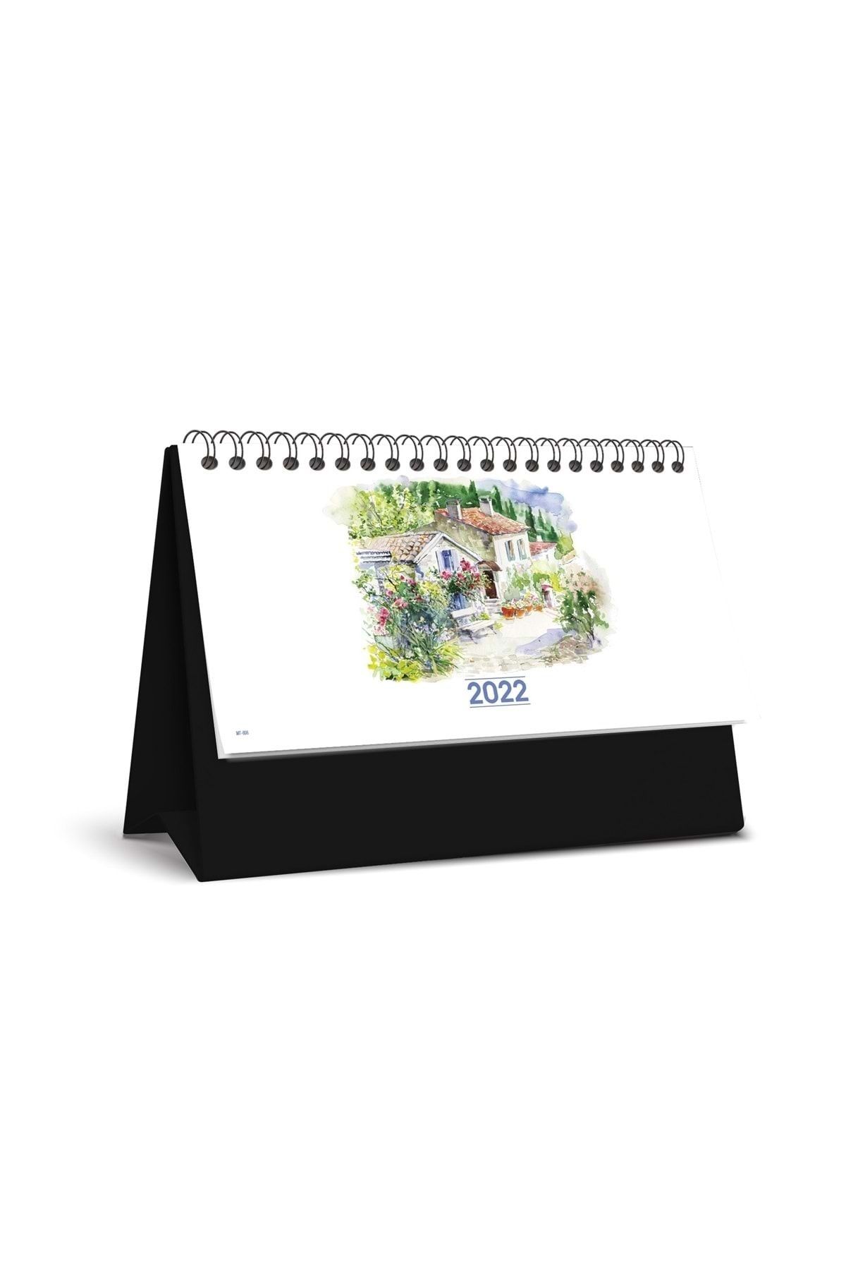 KESKİN COLOR 2022 Yılı (13.5x20) Cm Plastik Destekli Üçgen Masa Takvimi Kır Evleri
