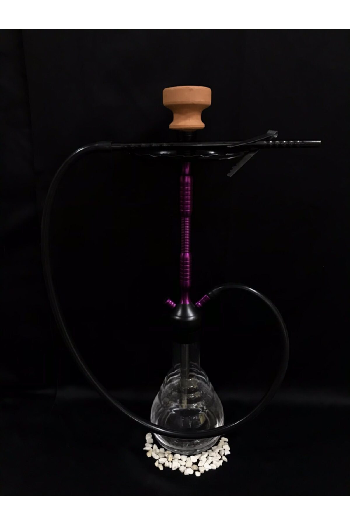 ORJİN TOBACCO Büyük Boy Nargile Takımı 63cm Çelik Iç Boru Lüle,maşa Dahil Set Nargile Cafeci Model Morrenk