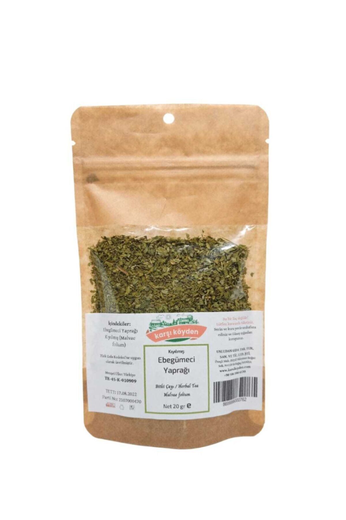 Karşı Köyden Kıyılmış Ebegümeci Yaprağı 20 Gr