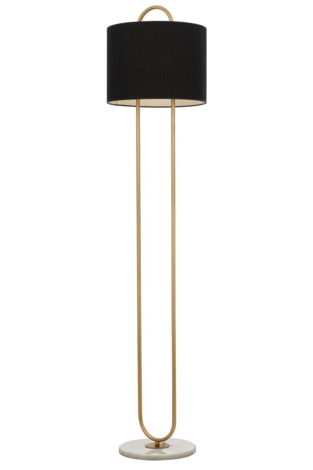 GÜNEŞ AVİZE Justice Eskitme Kaplama Lambader E27 Metal Kumaş 41cm