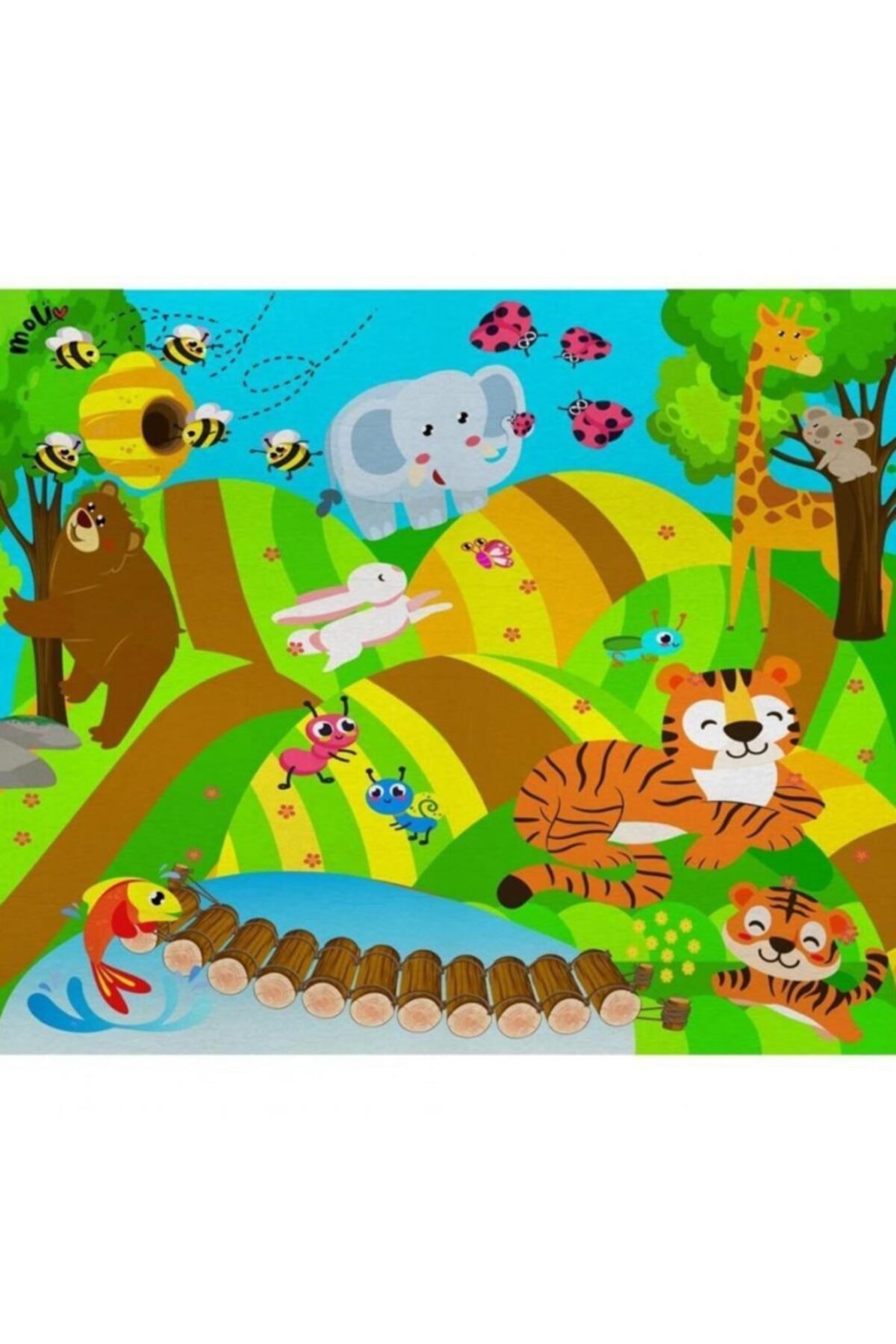 Coco Store Molie Neşeli Orman Oyun Halısı 035