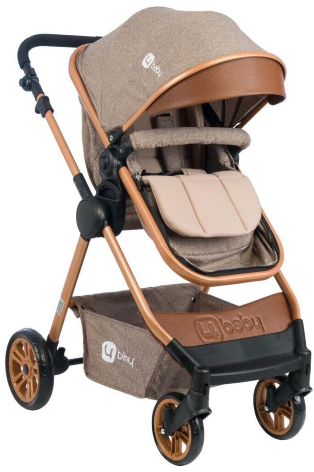 4 Baby Comfort Gold Travel Sistem Bebek Arabası Kahve Babydoor