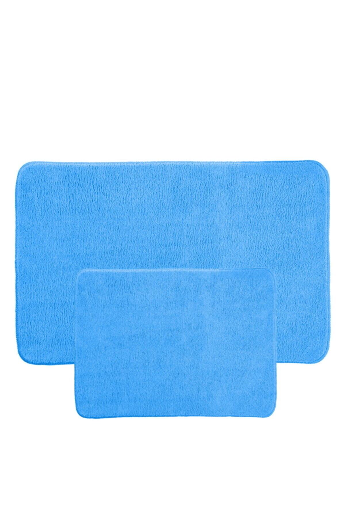 ALARA Welsoft Banyo Paspası, Ikili Takım, 50x80 + 50x40, Mavi