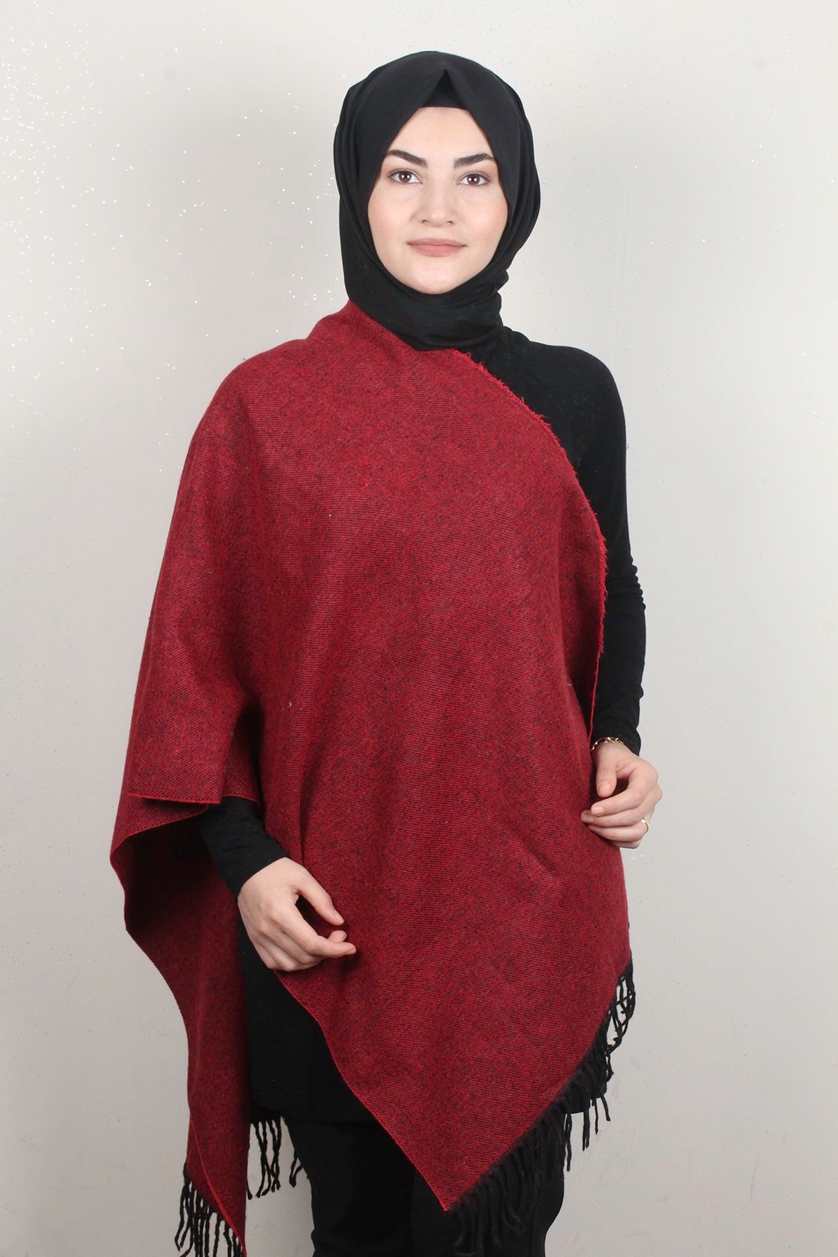 Eşarppark Geniş Omuz Şalı 5220-86 Kırmızı