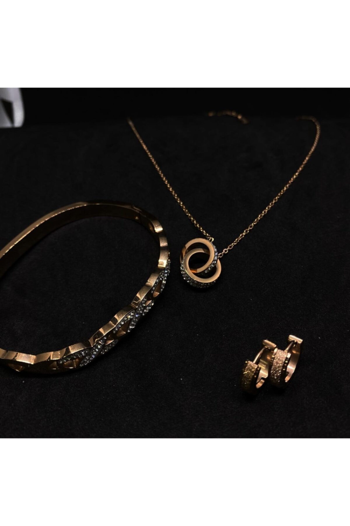 Favorim takı Kadın Rose Renkli Üç’lü Çelik Set