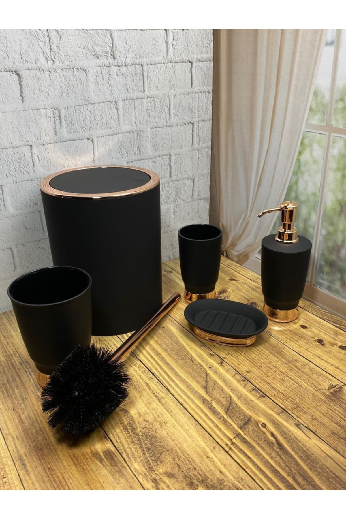 Tabivar Akrilik Elegance 5 Parça Kovalı Banyo Takımı