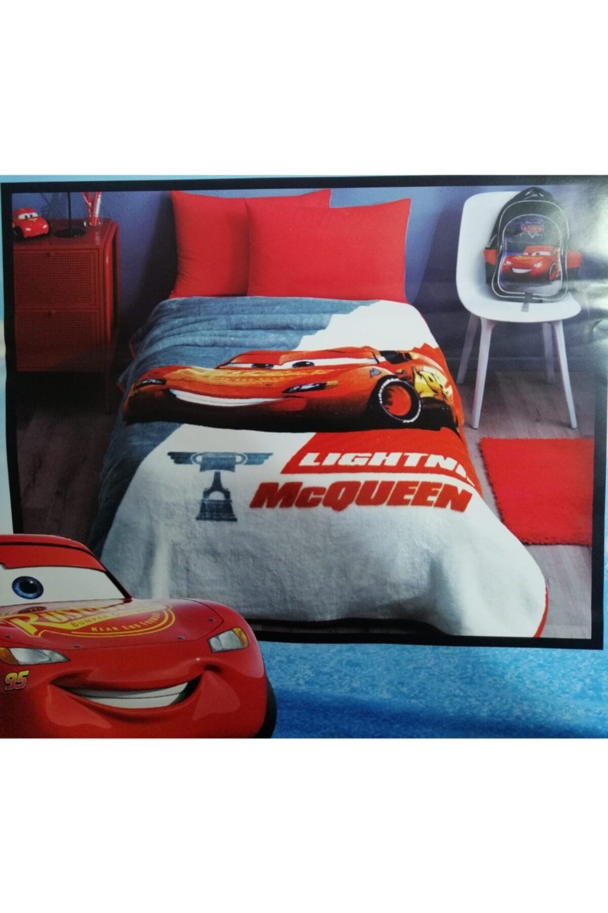 Özdilek Peluş Lisanslı Cars Baskılı Tek Kişilik Battaniye 7691