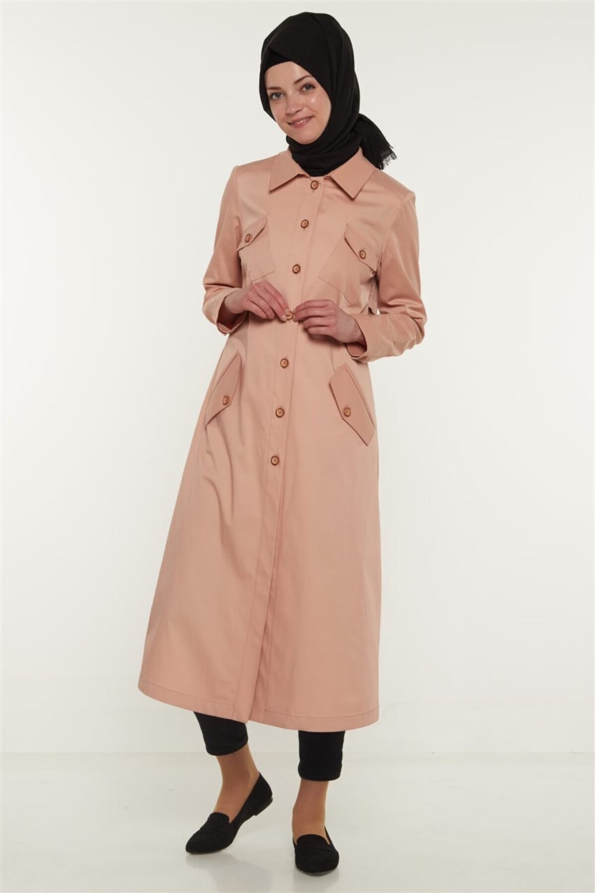 Tuğba Kısa Pardesü-pudra Tk-u5141-17