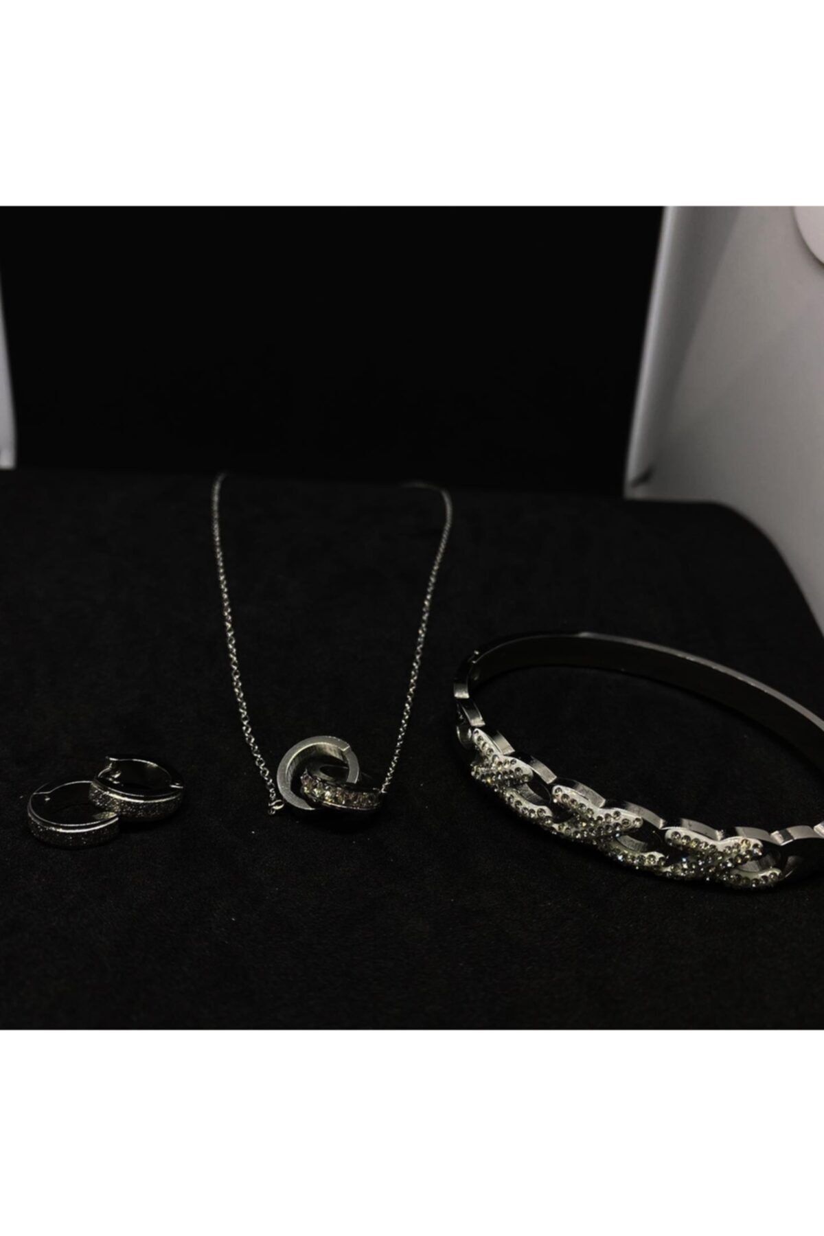 Favorim takı Kadın Gümüş Renkli Üç’lü Çelik Set