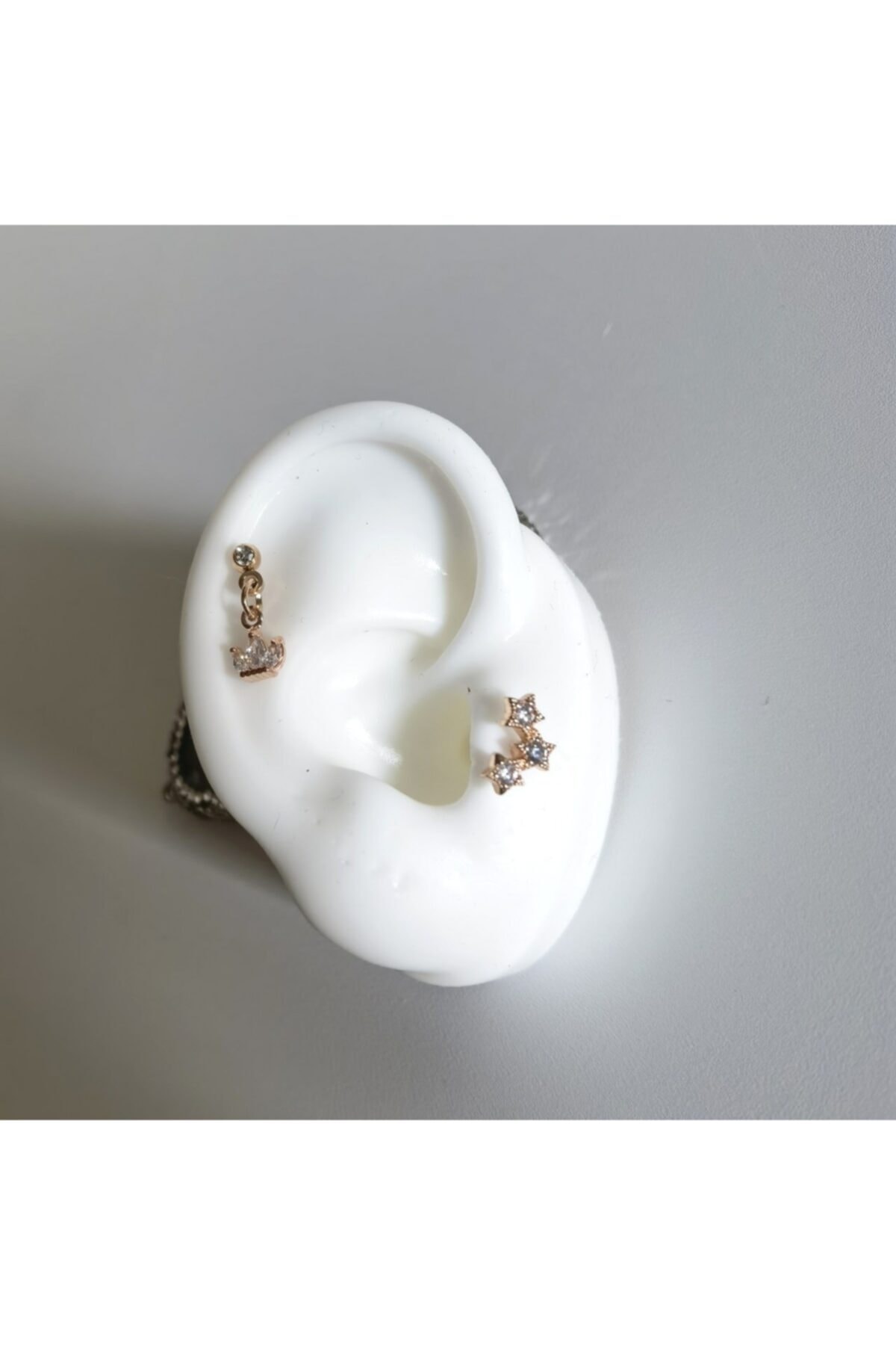 Bylin Cerrahi Çelik Rose Gold Lotus, Üçlü Yıldız Ikili Set