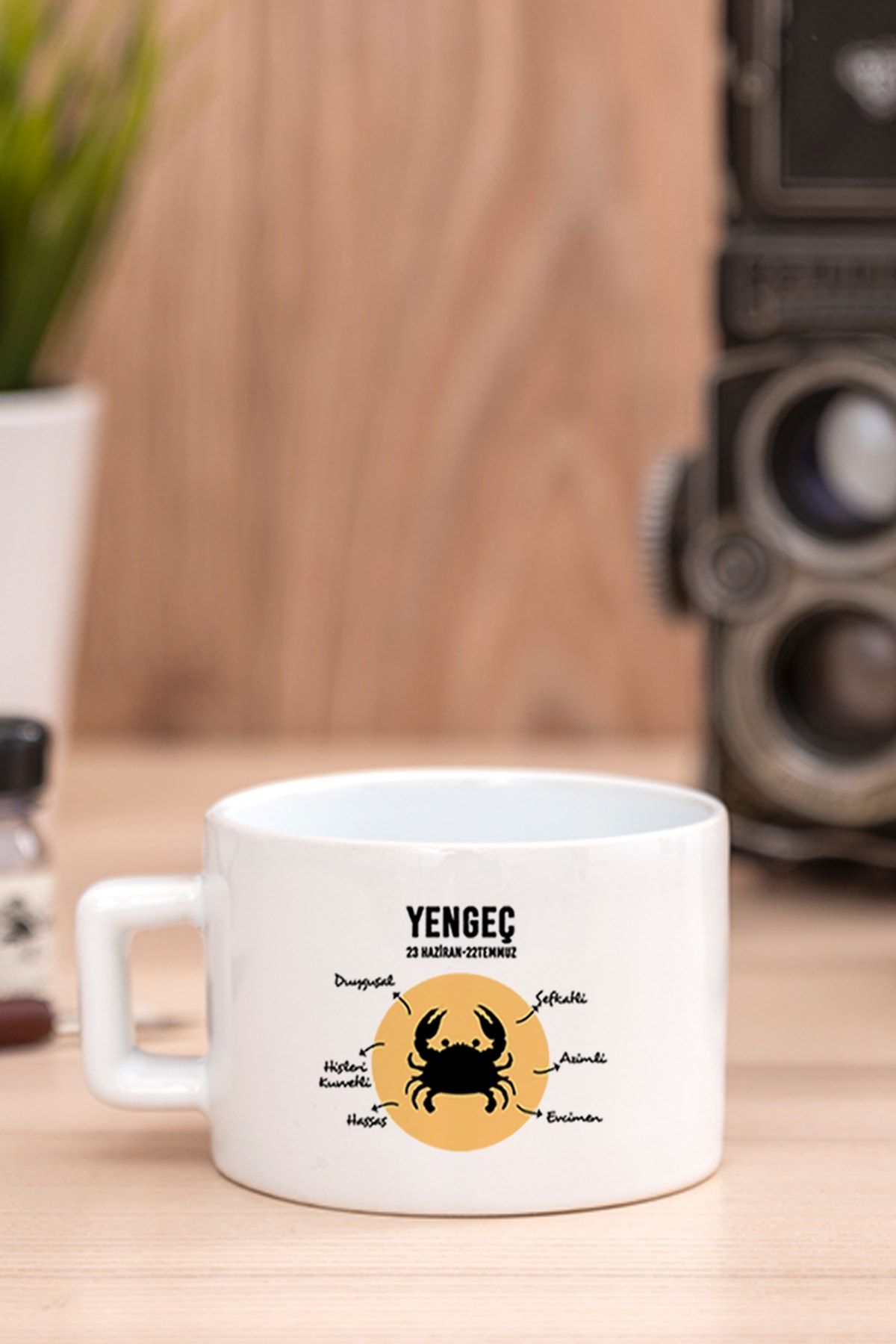 procity Yengeç Burcuna Hediye Seramik Fincan