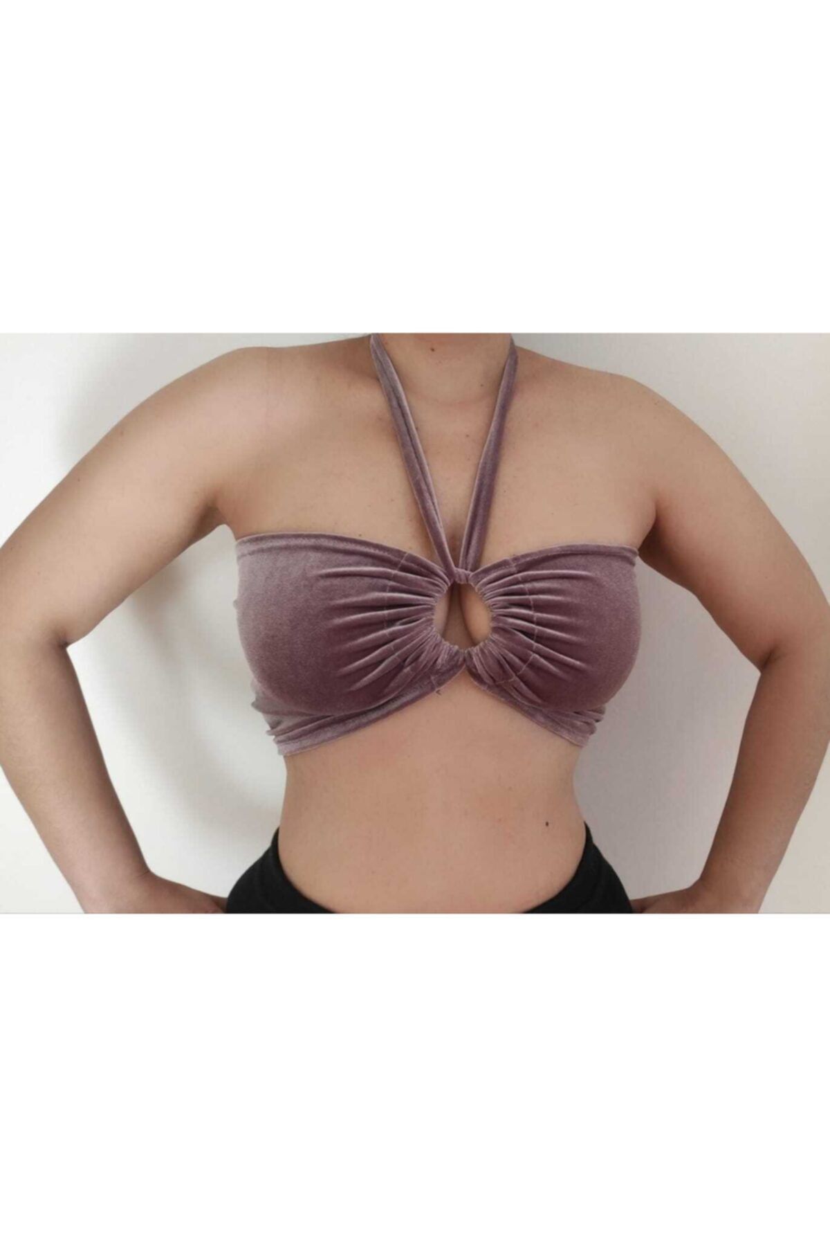 B&B Boutique Fashion Kadın Büstiyer Crop Kadife