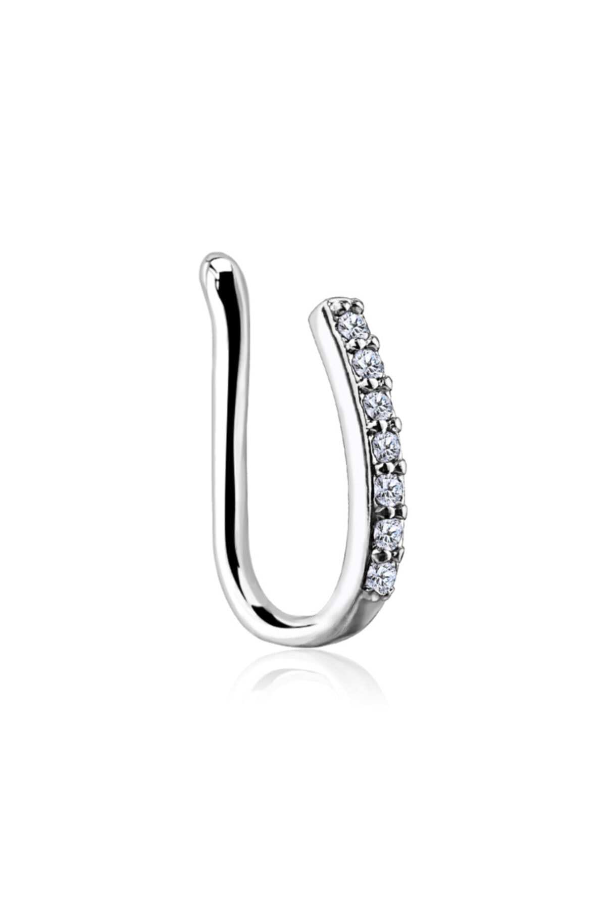 FLAMBOYANT PIERCING Titanyum Fake Burun, Unisex, Parlak Taşlı, Moda Piercing