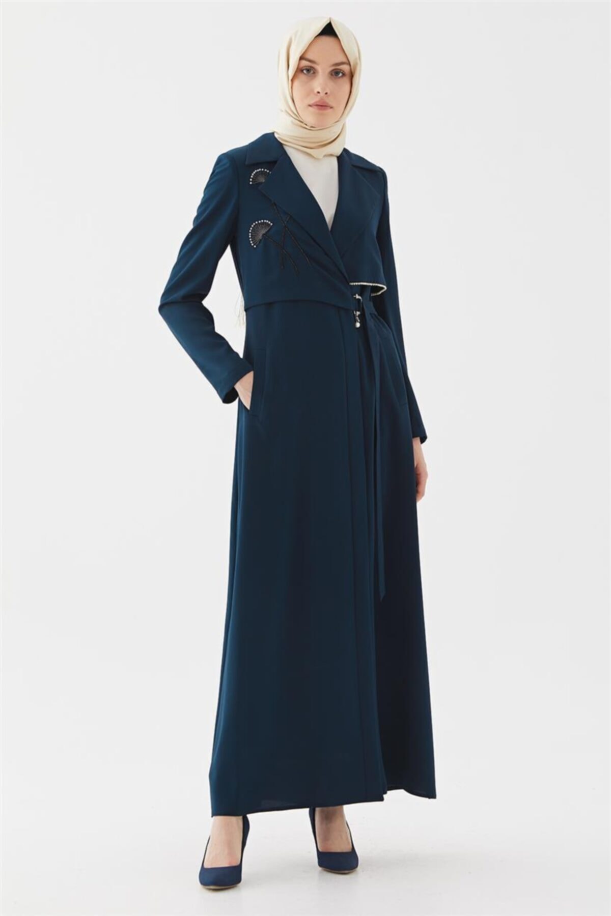 Vivencia Erkek Yaka Indigo Pardesü