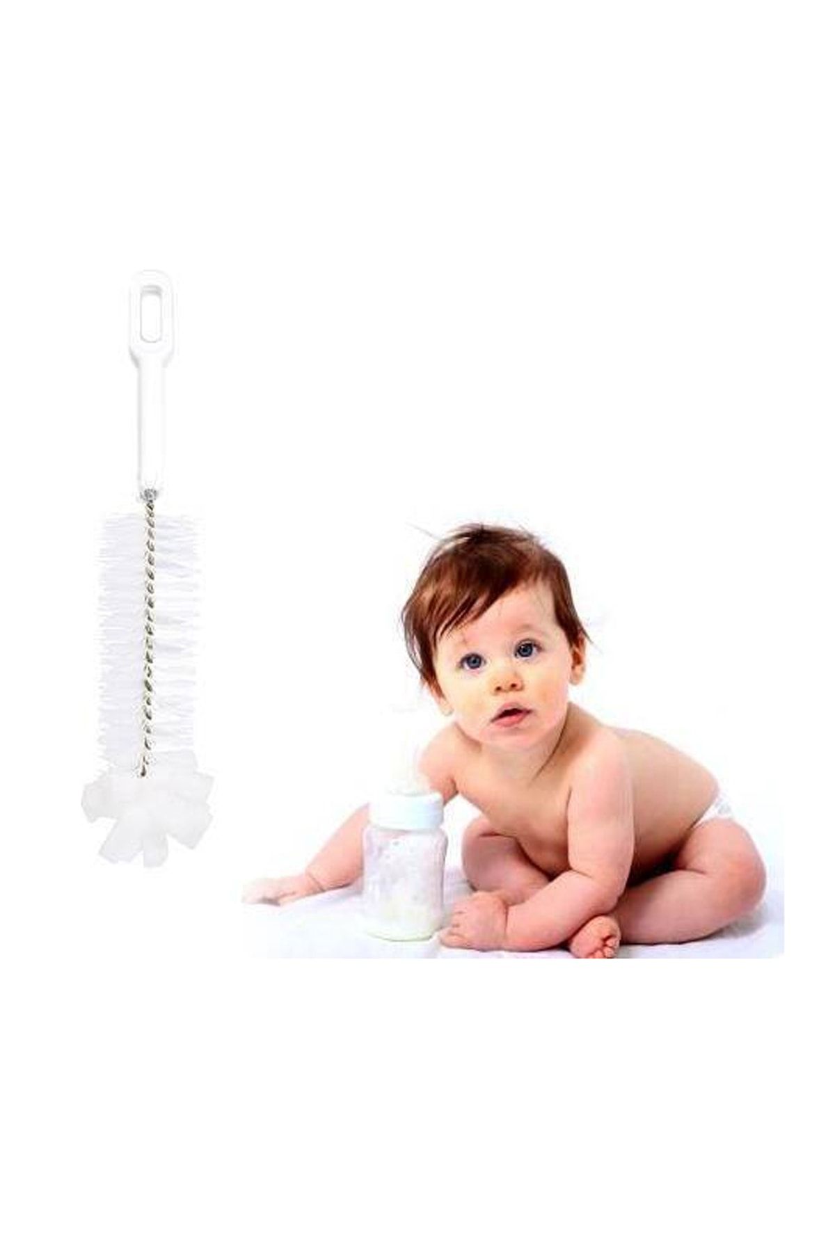 Bifirsat Naylon Kıllı Bebek Biberonu Yıkama Fırçası Hijyenik Fırça