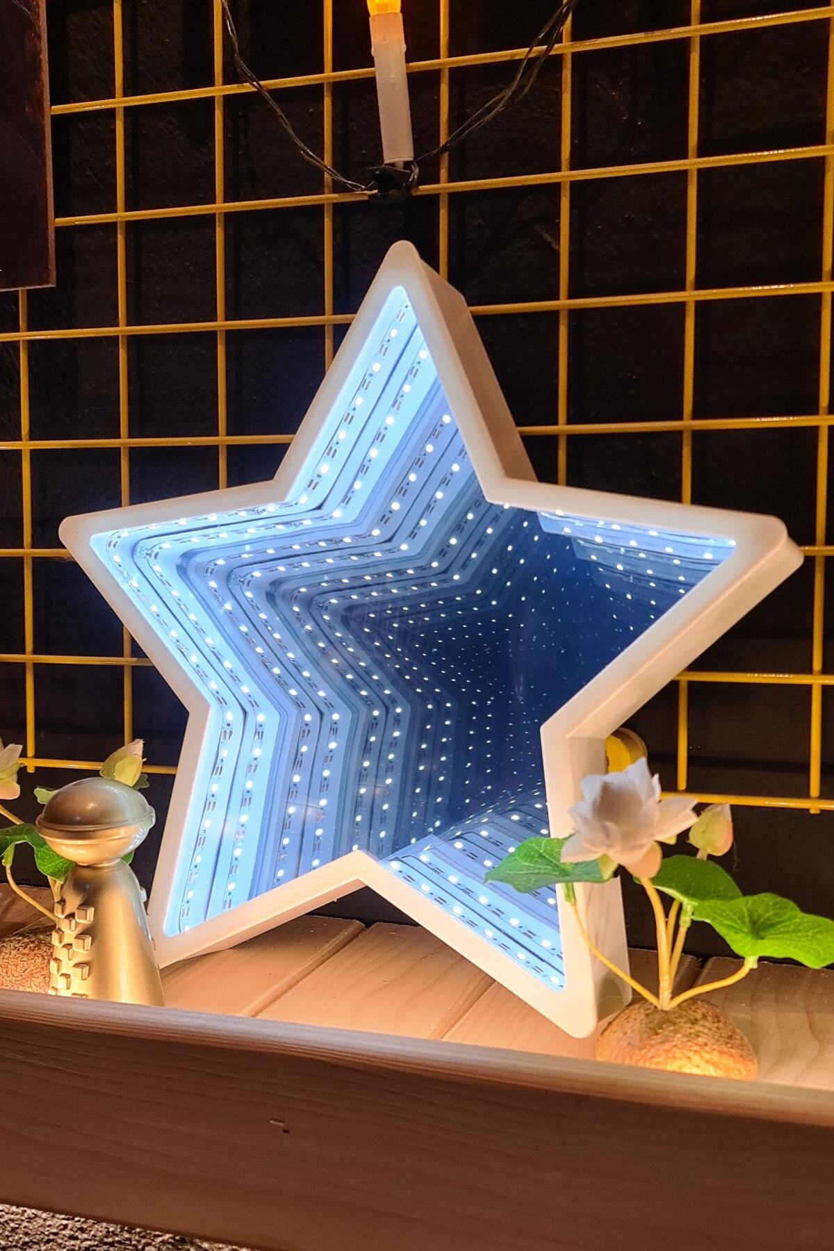Binbirreyon Yılbaşı Sonsuzluk Aynası Yıldız Ledli Sonsuz Ayna 33cm Infinity Mirror Mb035
