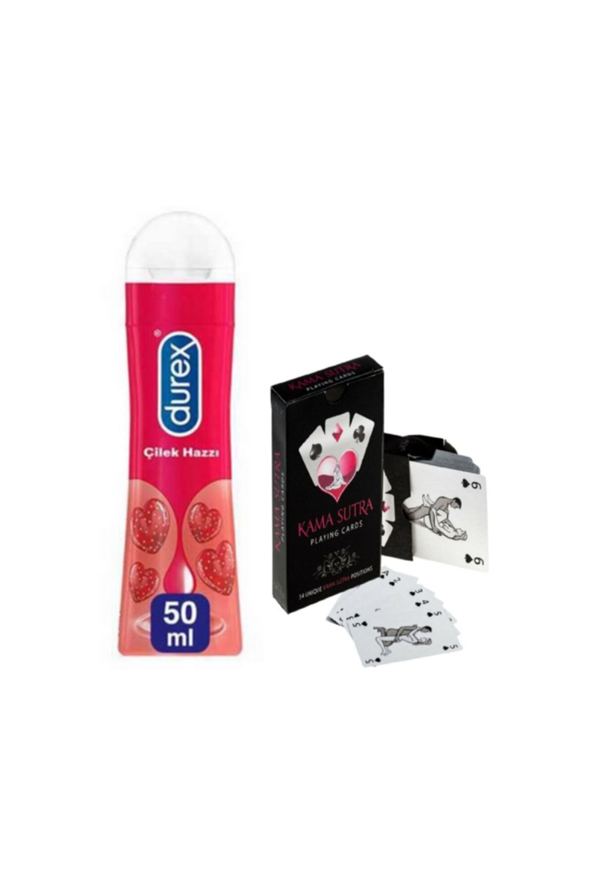 Durex Kayganlaştırıcı Jel Çilek Hazzı 50 Ml Ve Pudra Kamasutra Kart Oyunu