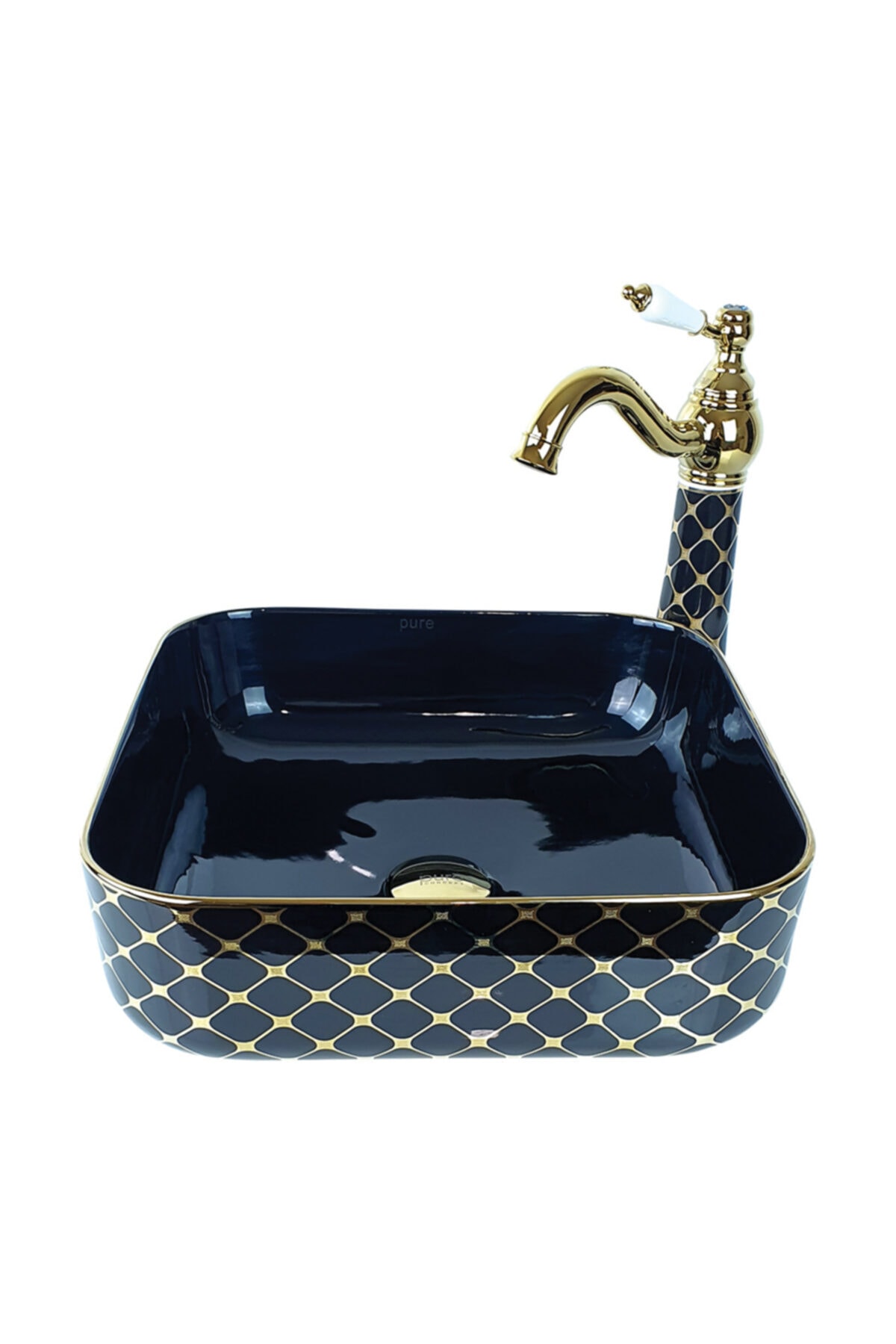 Pure Concept Gold & Black Çanak Lavabo