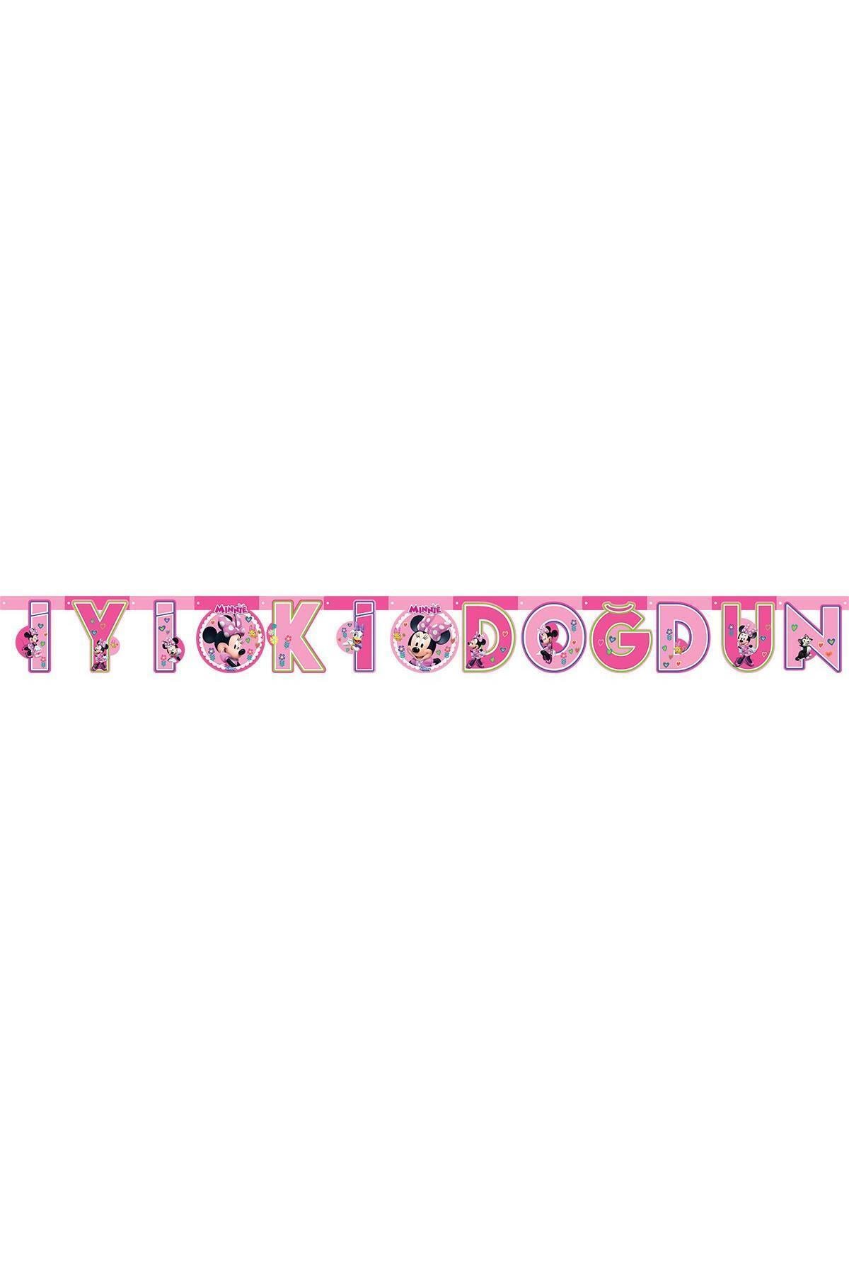 BalonEvi Ldm6319 Minnie Happy Helpers İyi Ki Doğdun Set Pembe