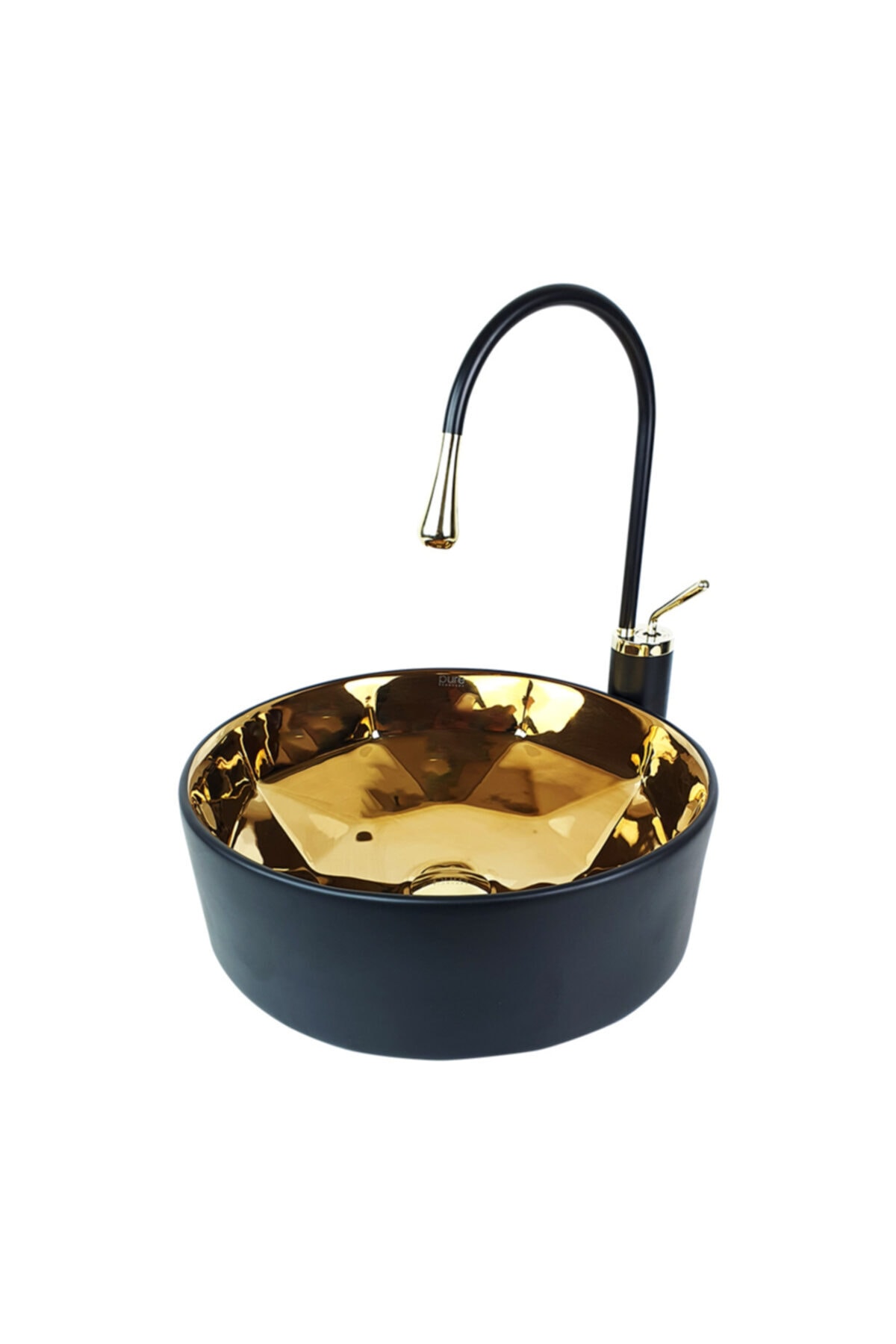 Pure Concept Siyah Bronz Tezgah Üstü Çanak Lavabo