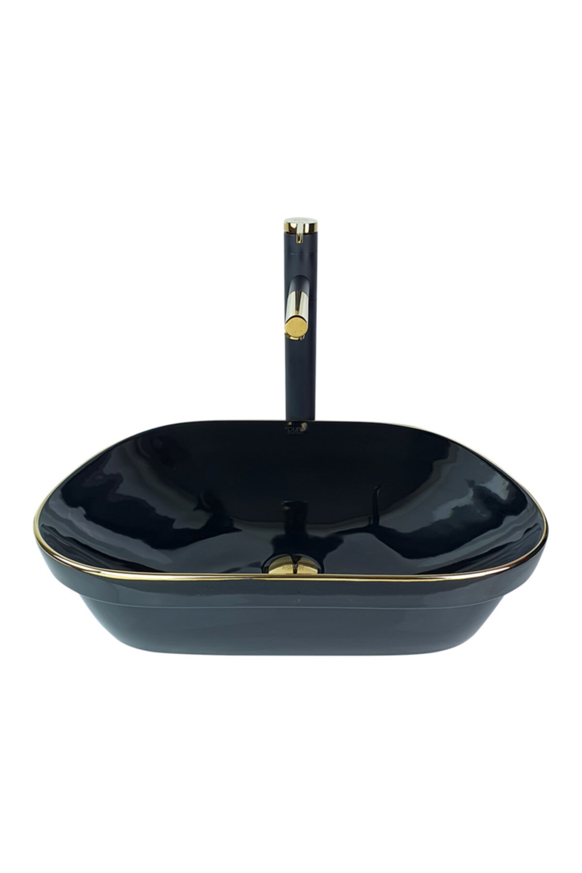 Pure Concept Siyah Gold Line Tezgah Üstü Çanak Lavabo