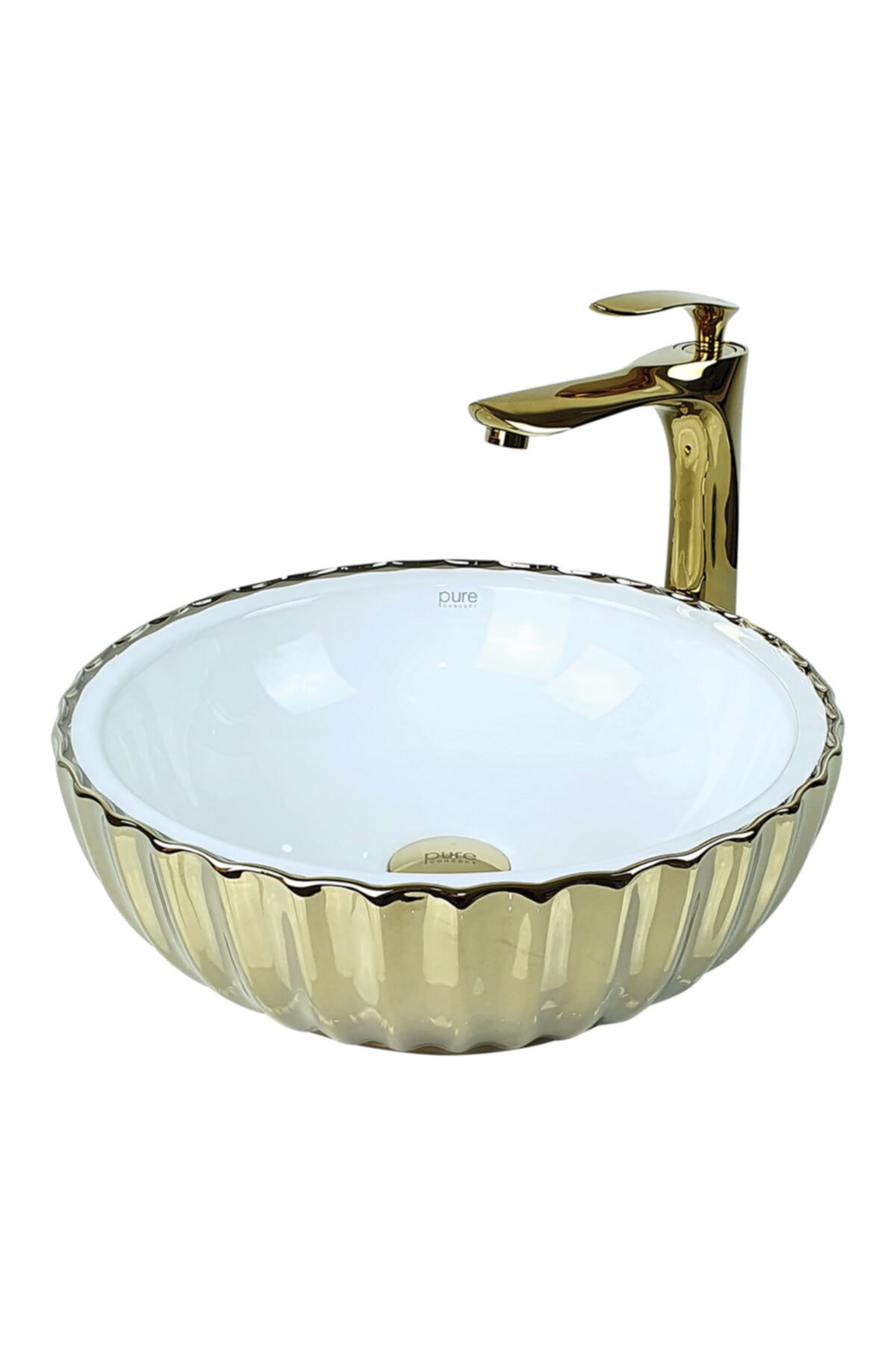 Pure Concept Beyaz Gold Tezgah Üstü Çanak Lavabo