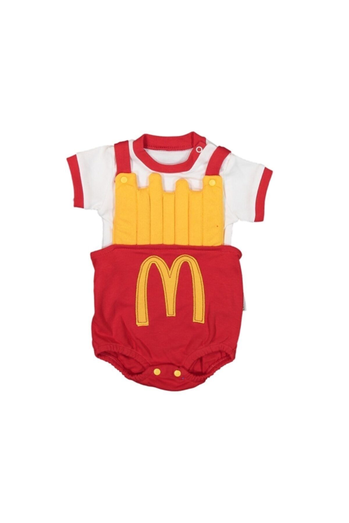 Cocomell Patates Temalı Unisex Bebek Salopet Takım