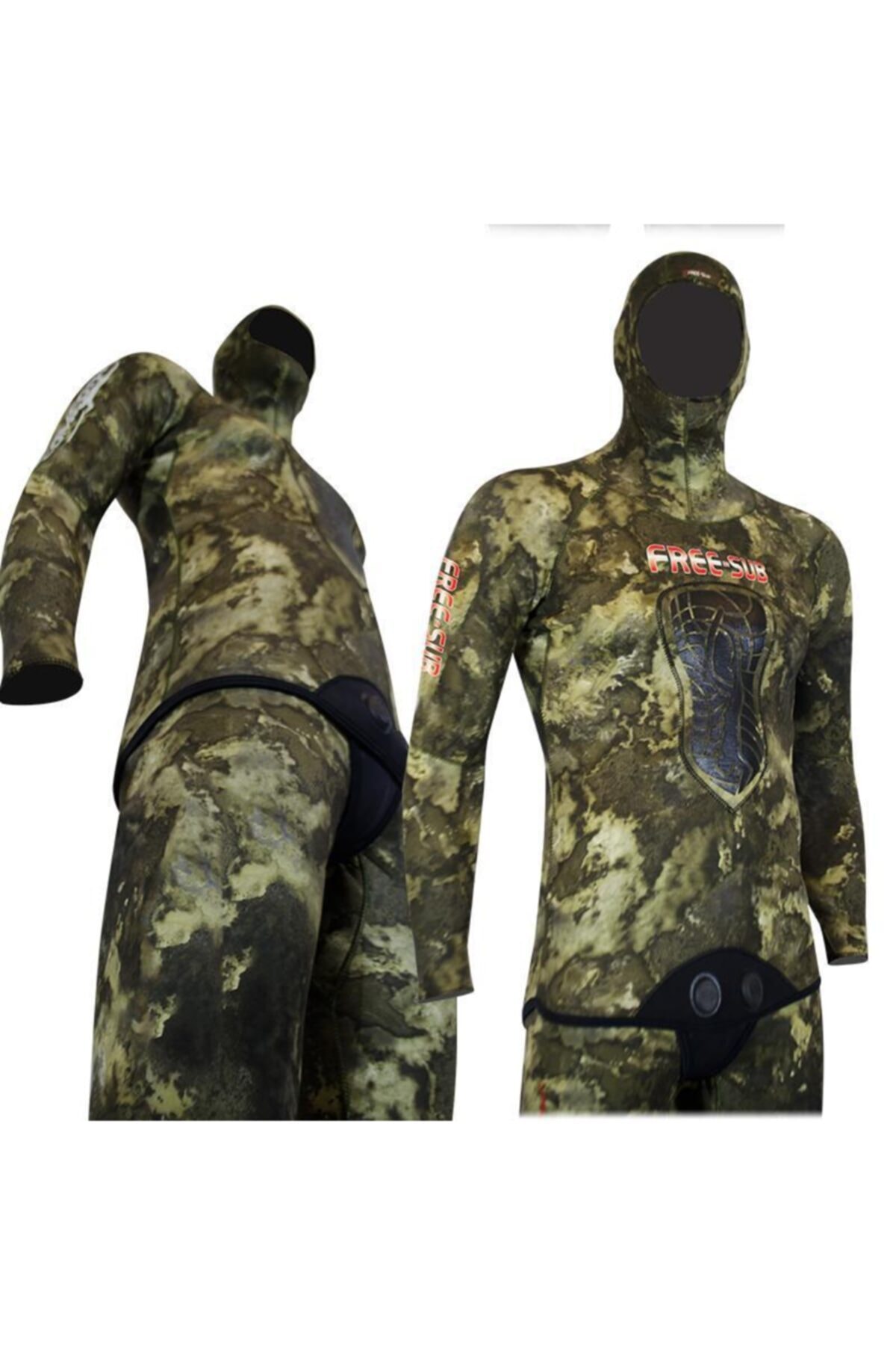 FreeSub 5mm Seal Green Avcı Dalış Elbisesi