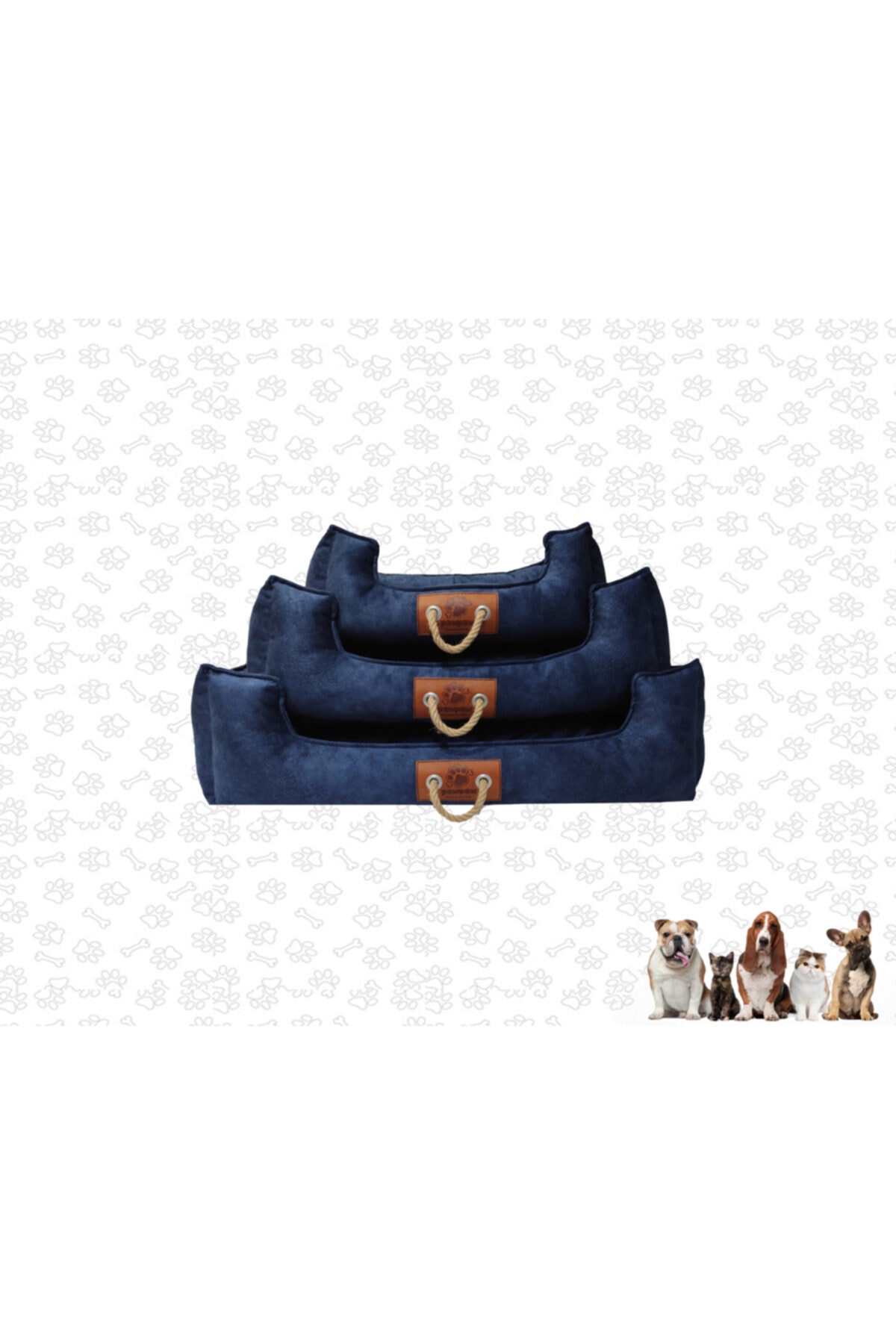 Pawpaw Petshop Pawpaw Vegas Özel Tasarım, Yıkanabilir, Kaliteli Köpek Ve Kedi Yatağı 90x75x24