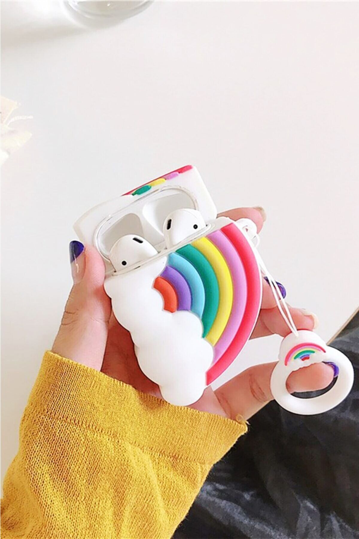 Luniboon Gökkuşağı Airpods 1-2 Uyumlu Kılıf