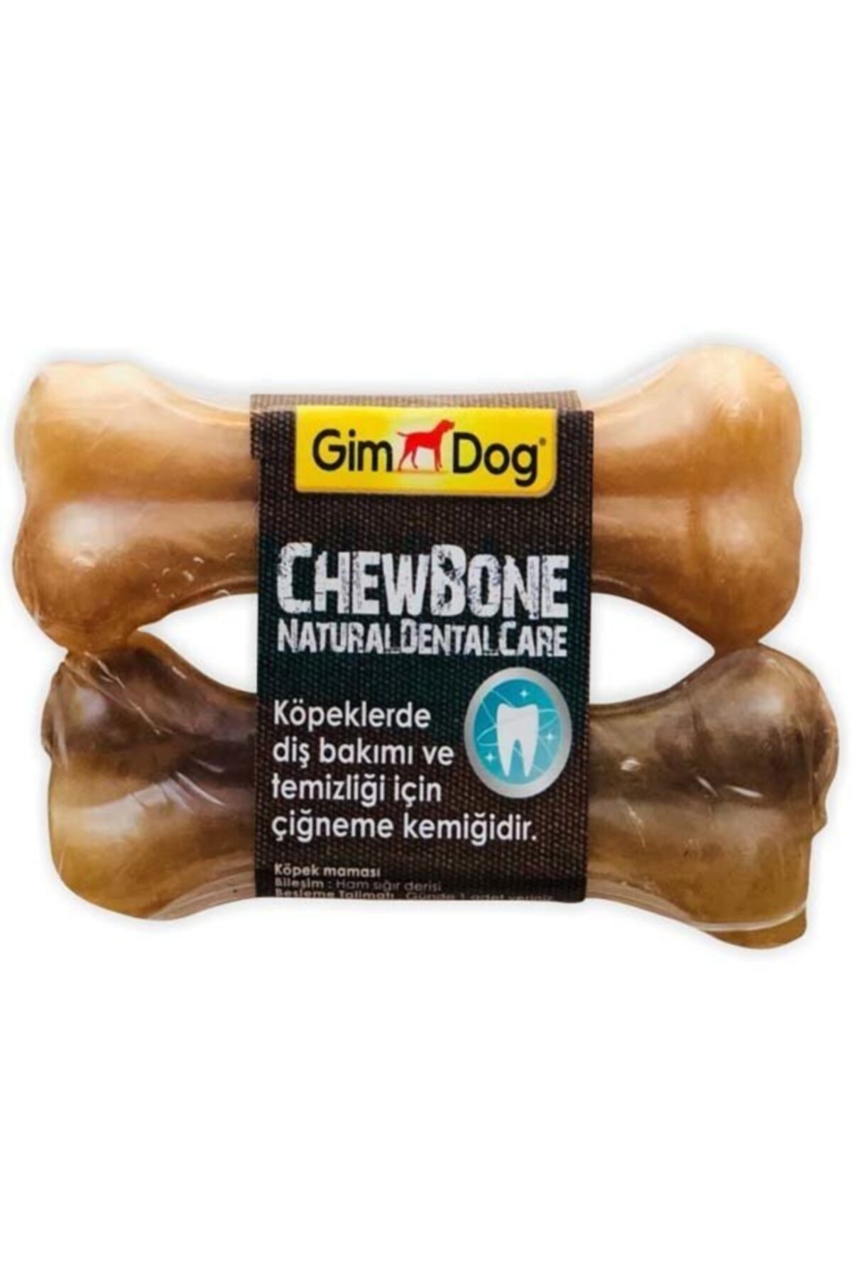 Gimdog Mordimi Ağız Ve Diş Sağlığı Için Naturel Köpek Çiğneme Kemiği Ikili 70 Gr