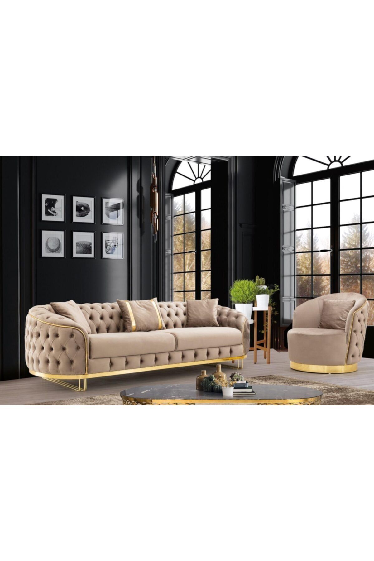 S Home Design Concept Swiss 3+1 Koltuk Takımı Bej