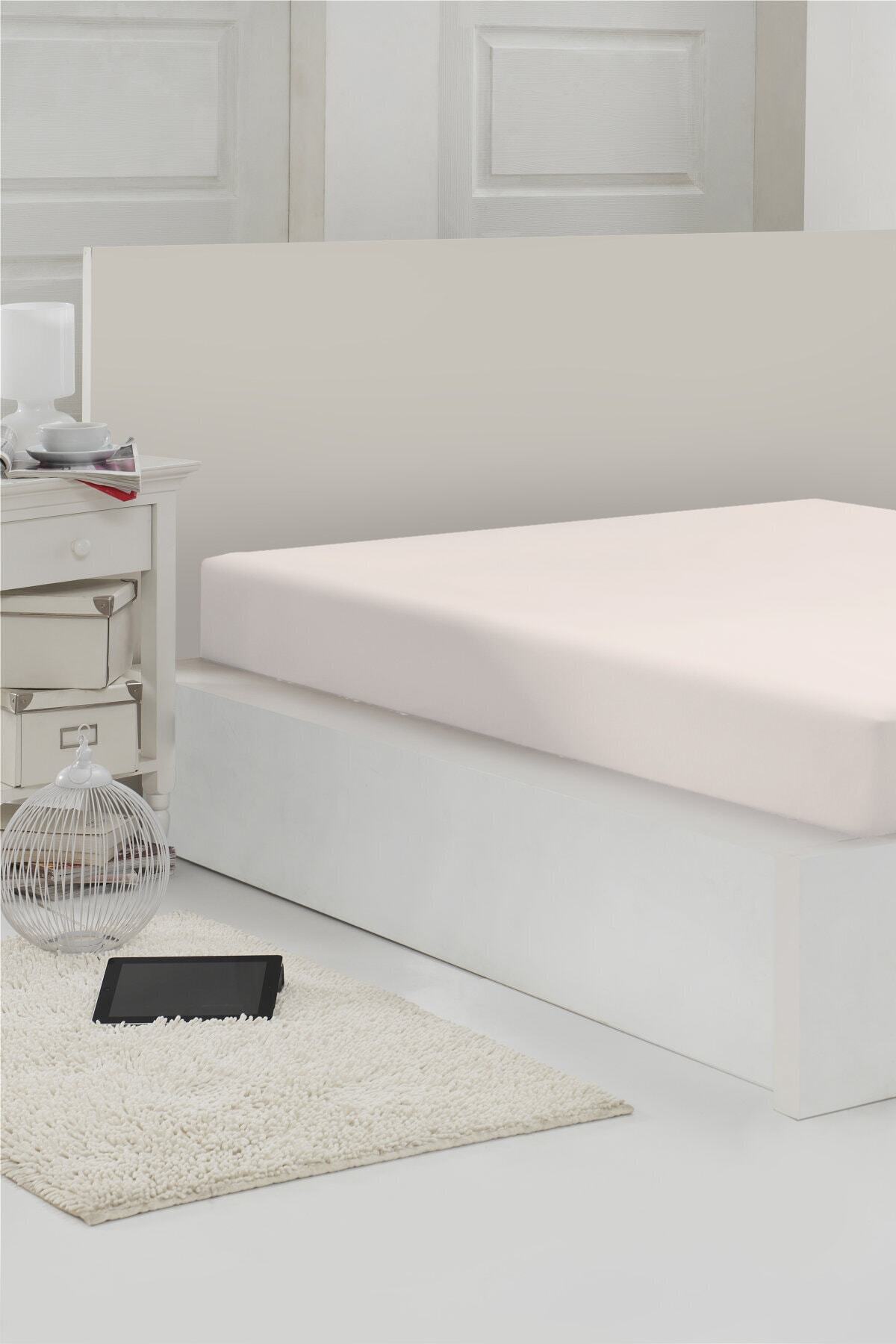 Açelya Home Penye Lastikli Çarşaf Takımı Krem