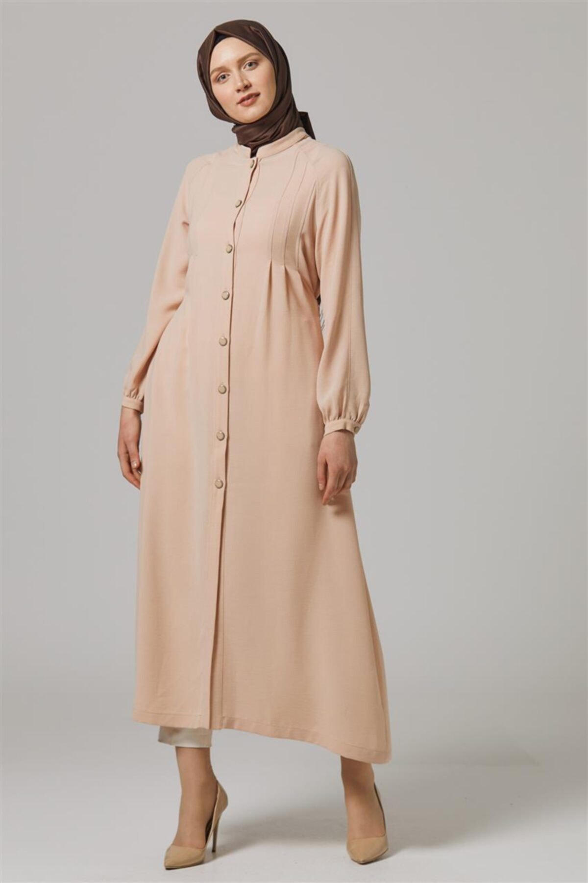 Tuğba Reglan Kollu Bej Pardesü