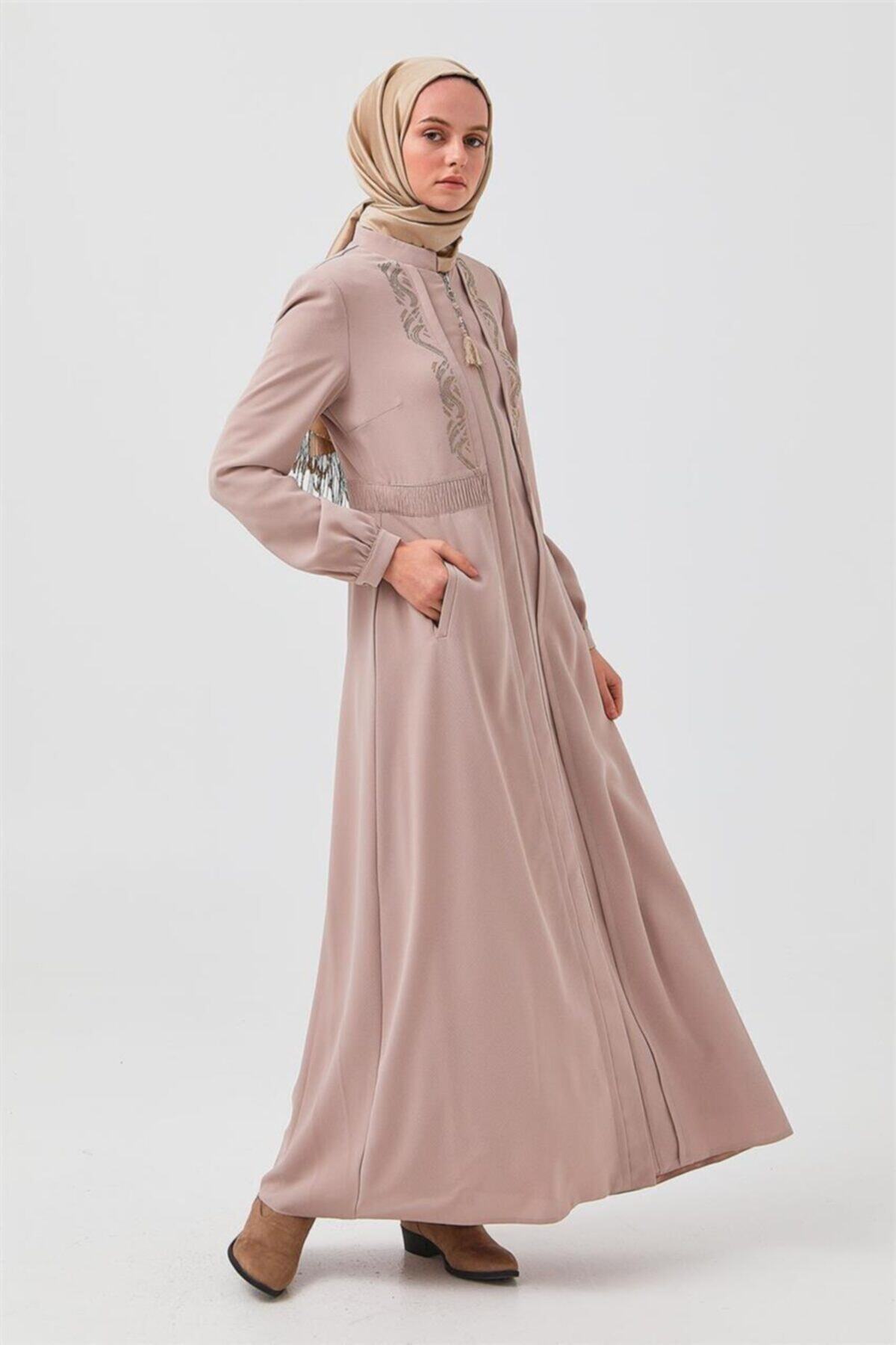 Vivencia Taşlı Bej Pardesü