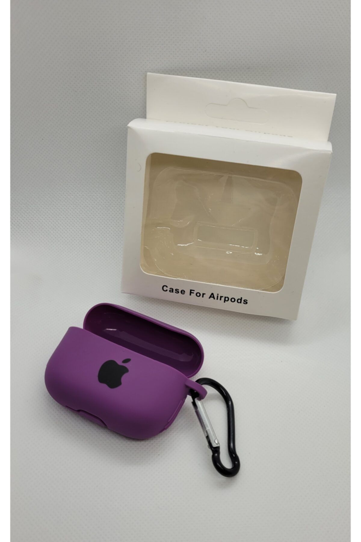 LEV AKSESUAR Apple Airpods Pro Silikon Logolu Mor Kılıf