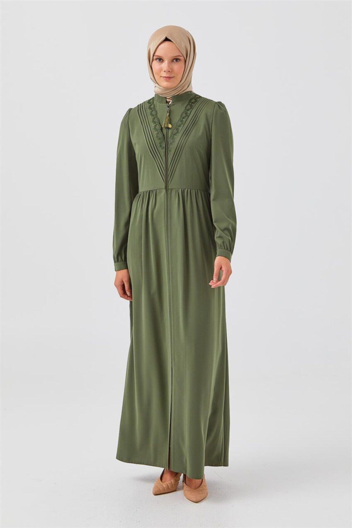 Vivencia Nervürlü Haki Pardesü