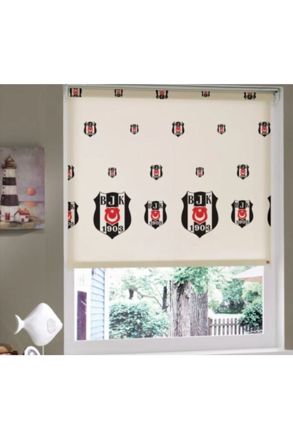 Perdefon Beşiktaş Baskılı 150* 200 Stor Perde