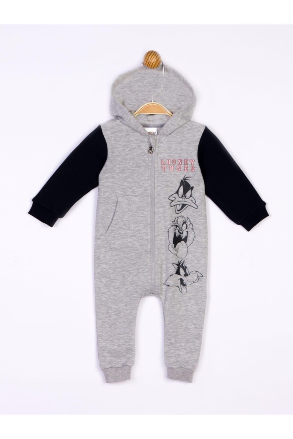 Coco Store Çimpa Looney Tunes Kapşonlu Tulum Lt18593 Gri
