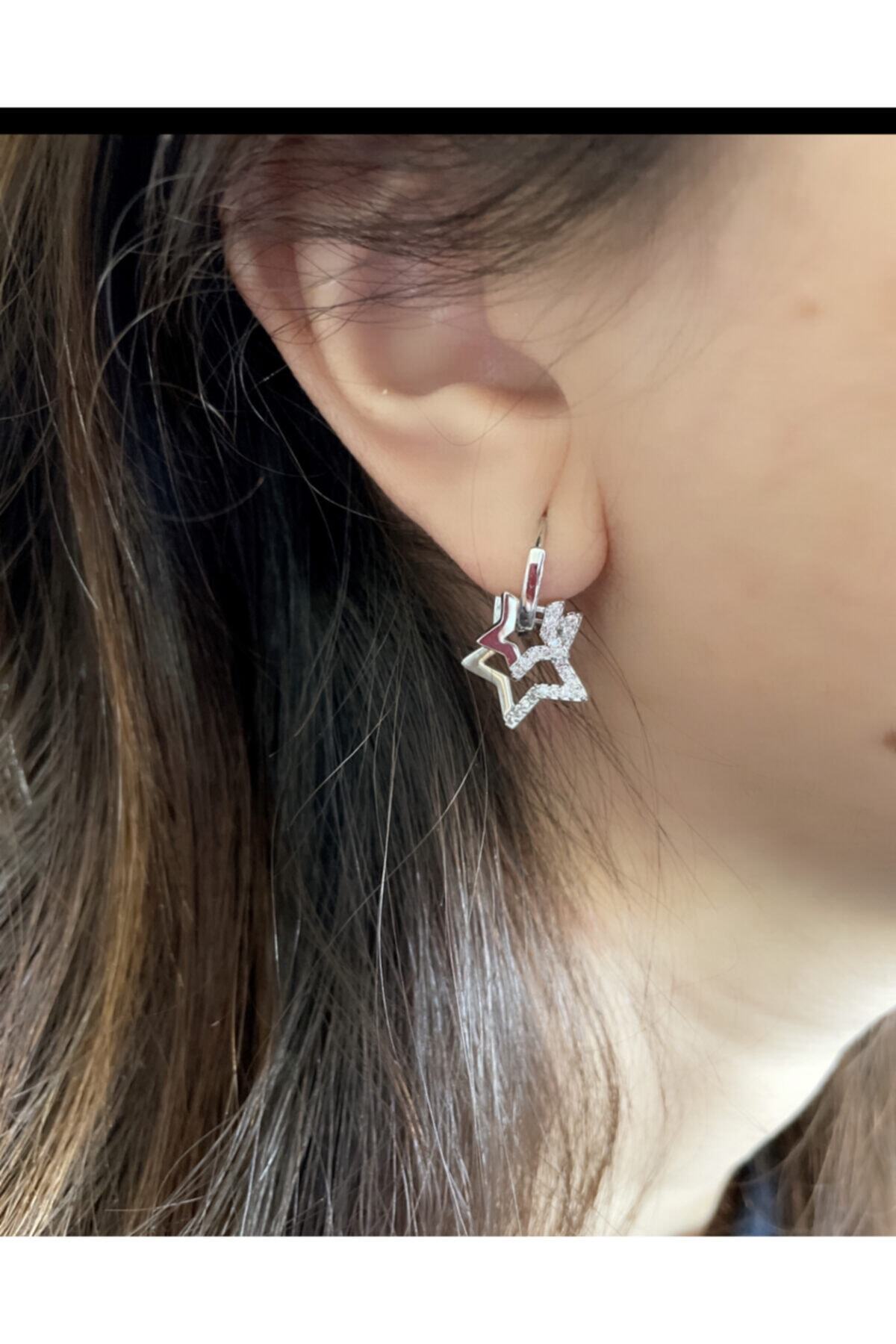 SİSTORİZE Your Luxury Yıldız Zirkon Taşlı Küpe