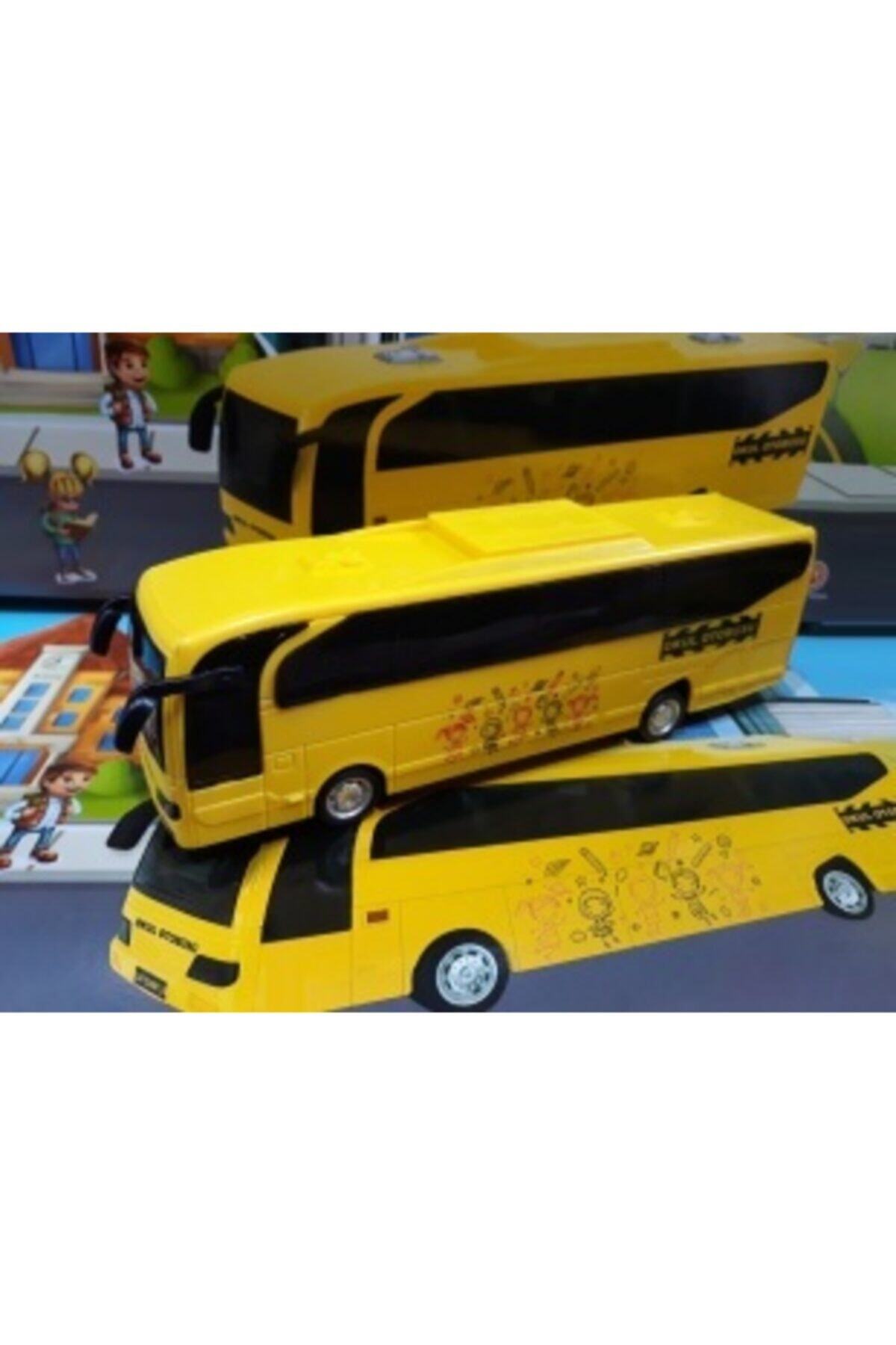 OYUNCAKSAHİLİ School Bus Okul Otobüsü Sürtmeli Kırılmaz Oyuncak 23cm