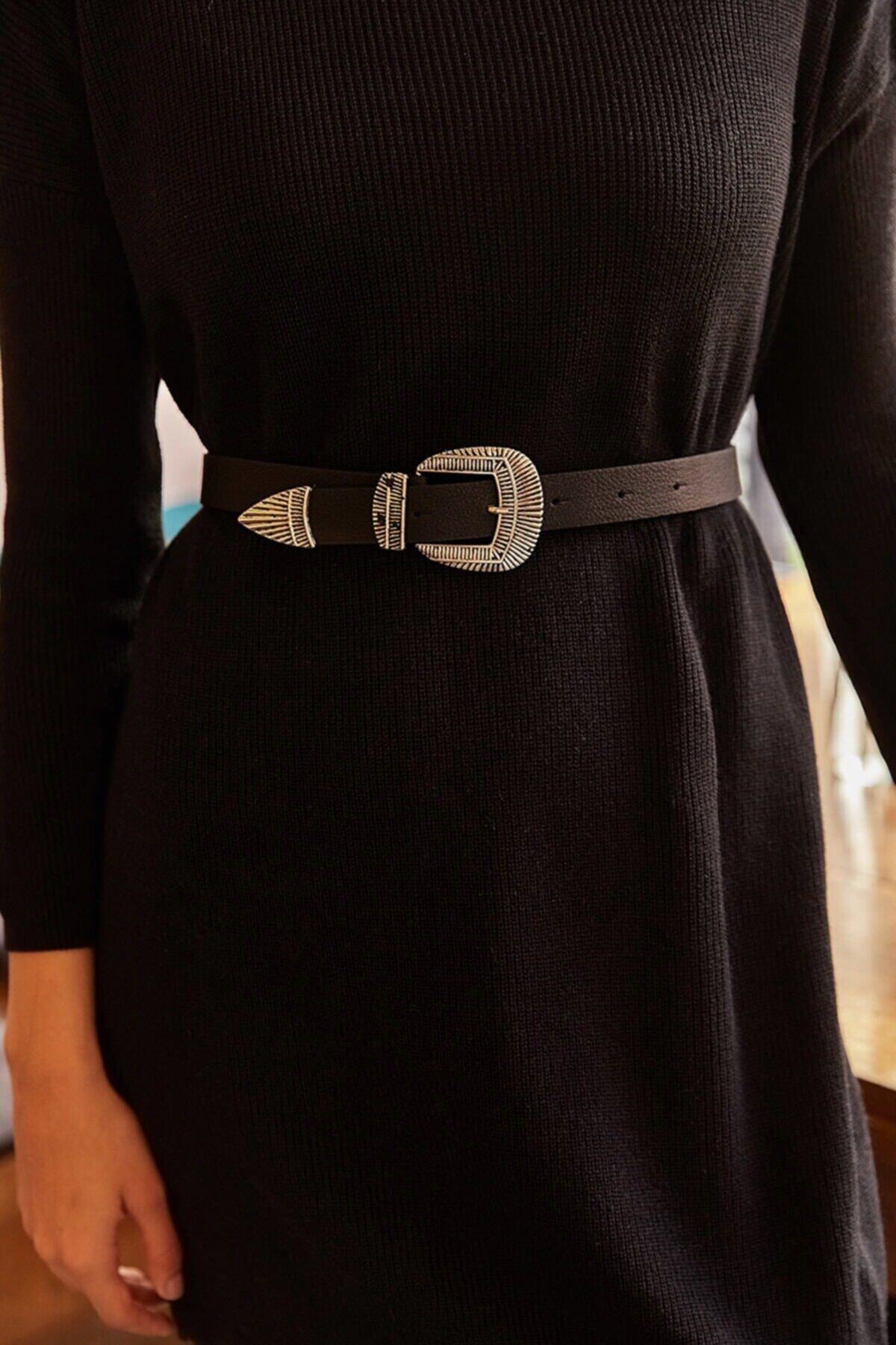 BE CHİC Gümüş Tokalı Kemer