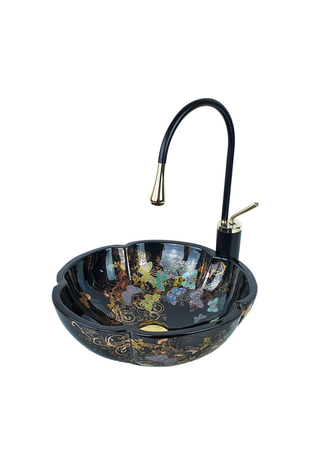 Pure Concept Butterfly Black Çanak Lavabo