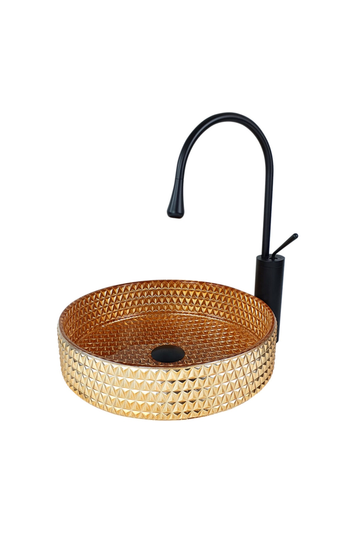 Pure Concept Dekoratif Gold Cam Lavabo